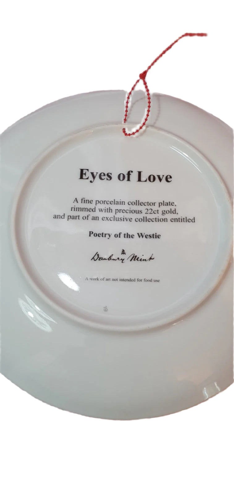 Danbury Mint Beloved Westies "Eyes of Love" Decorative Collector's Plate