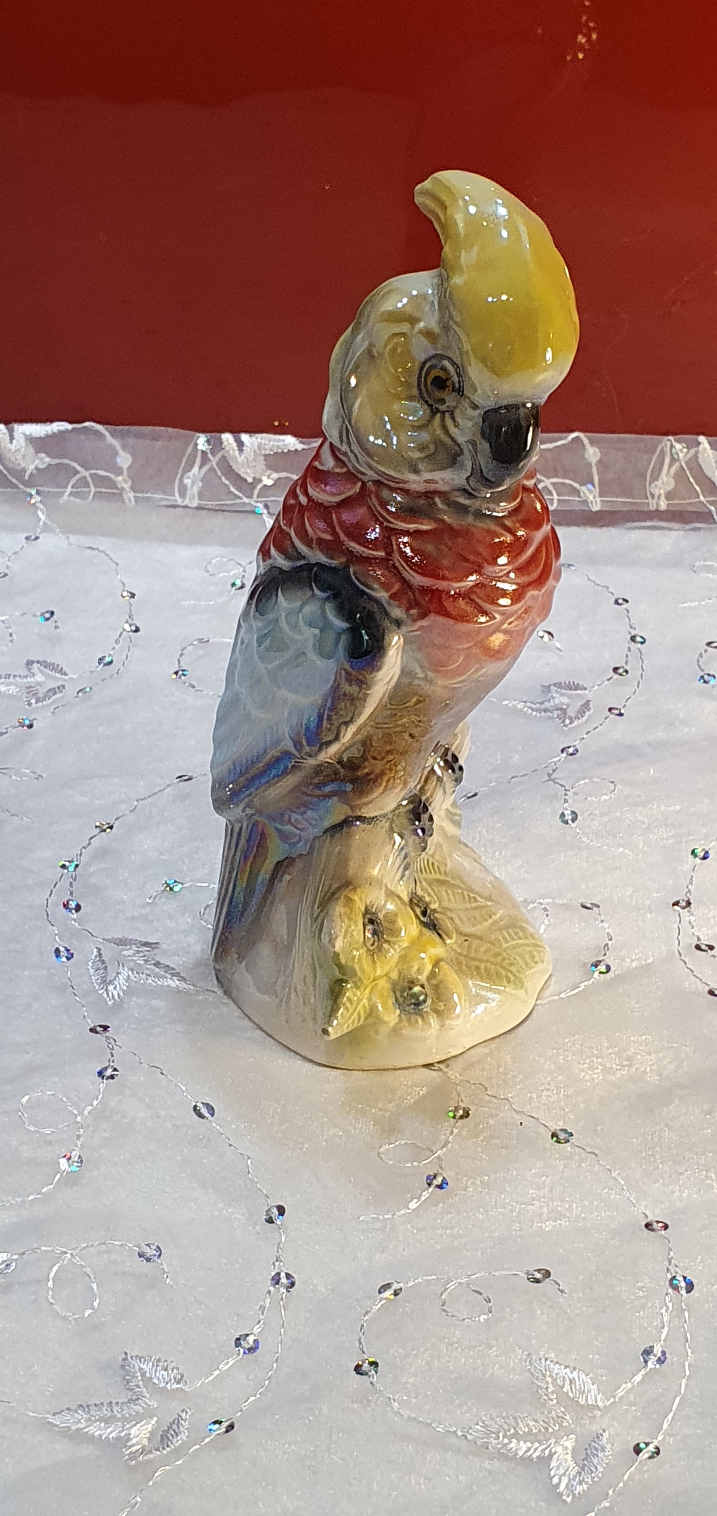 Parrot figure by Jema Holland Pottery