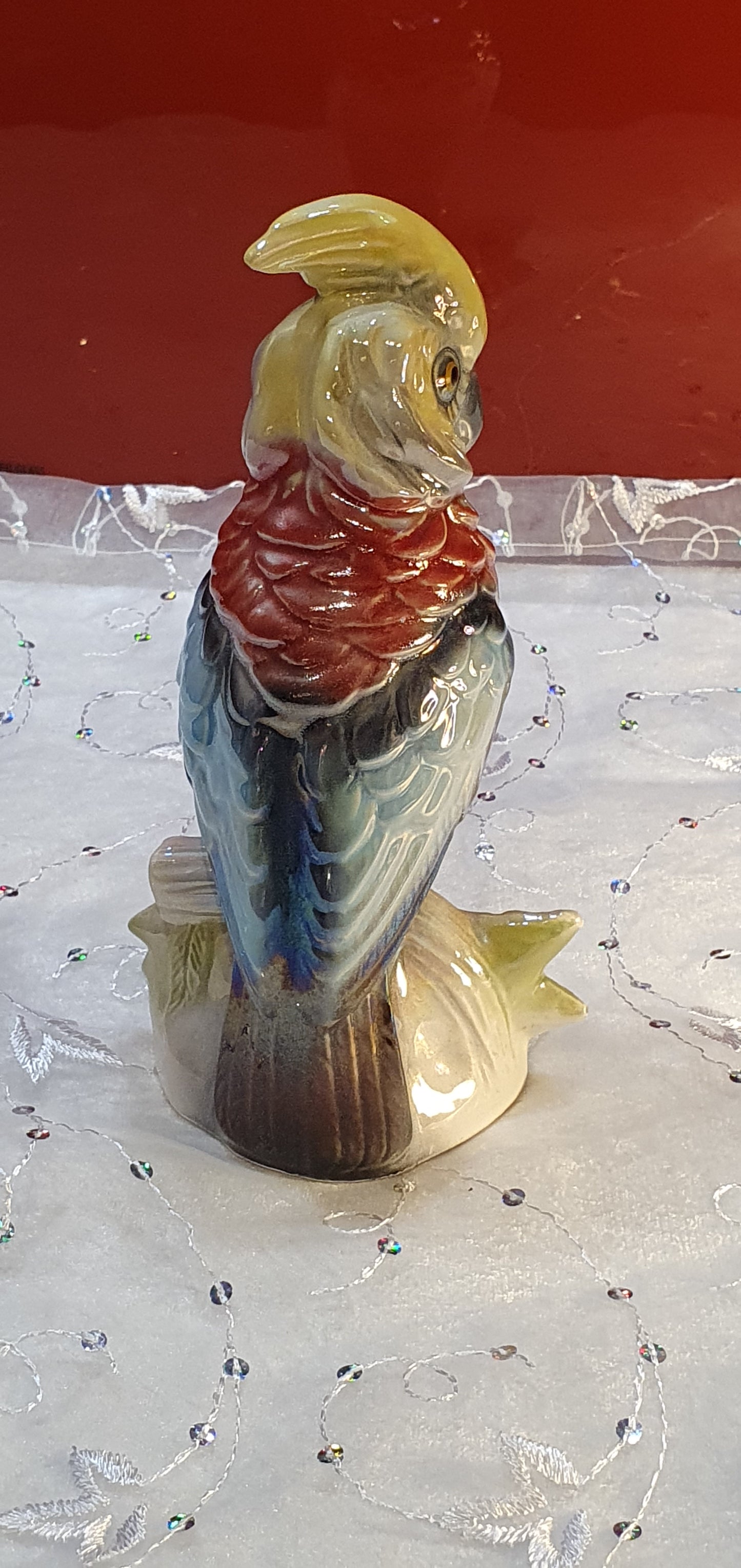 Parrot figure by Jema Holland Pottery