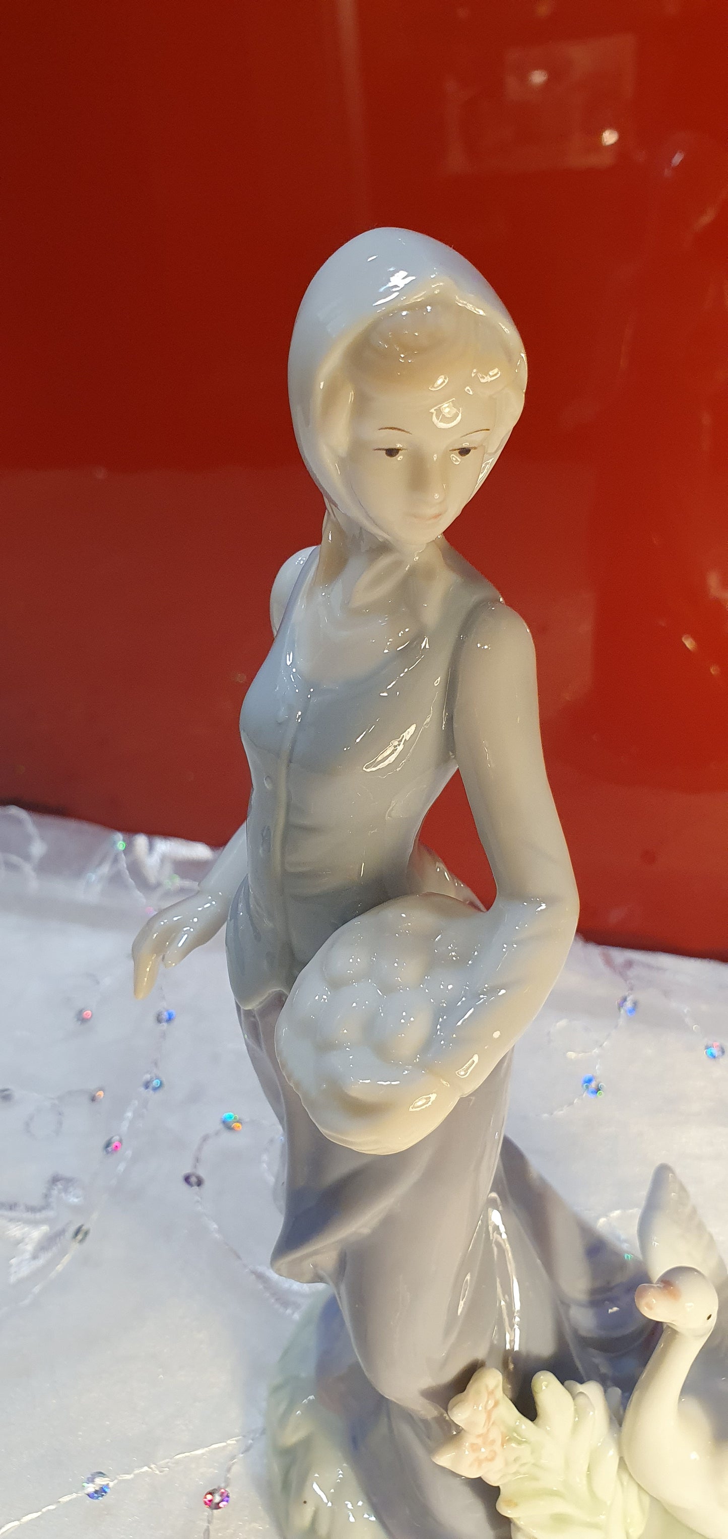 Vintage porcelain figurine "Girl with Duck"