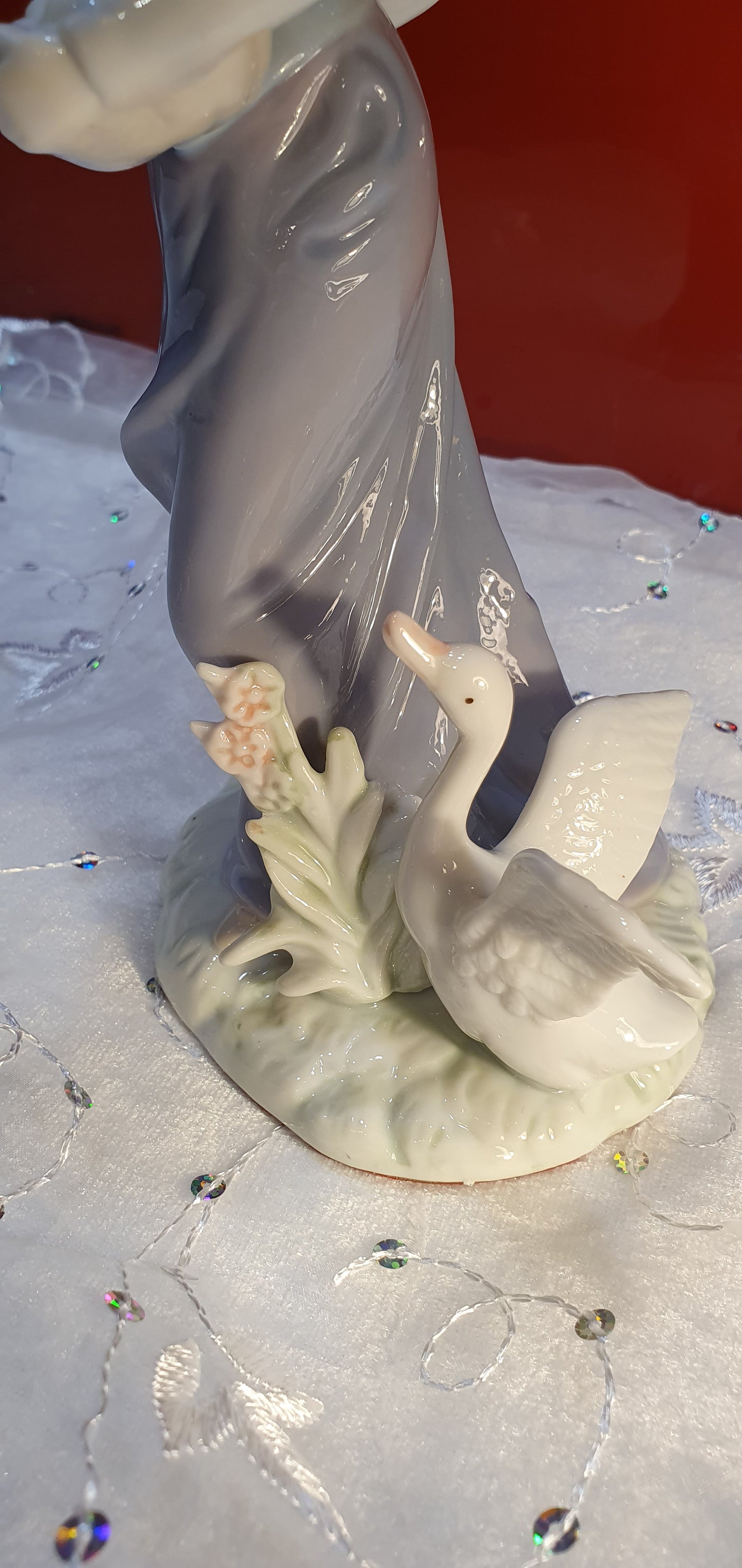Vintage porcelain figurine "Girl with Duck"