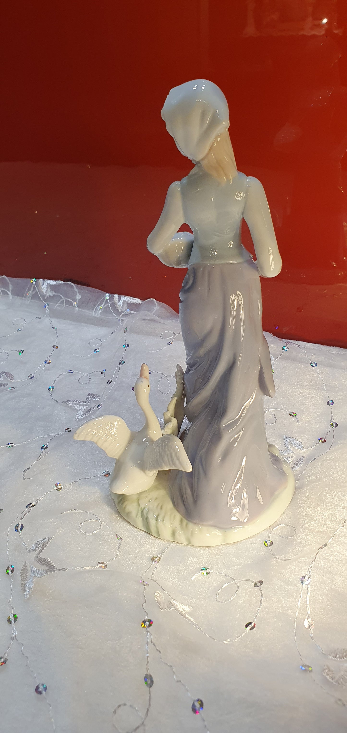 Vintage porcelain figurine "Girl with Duck"
