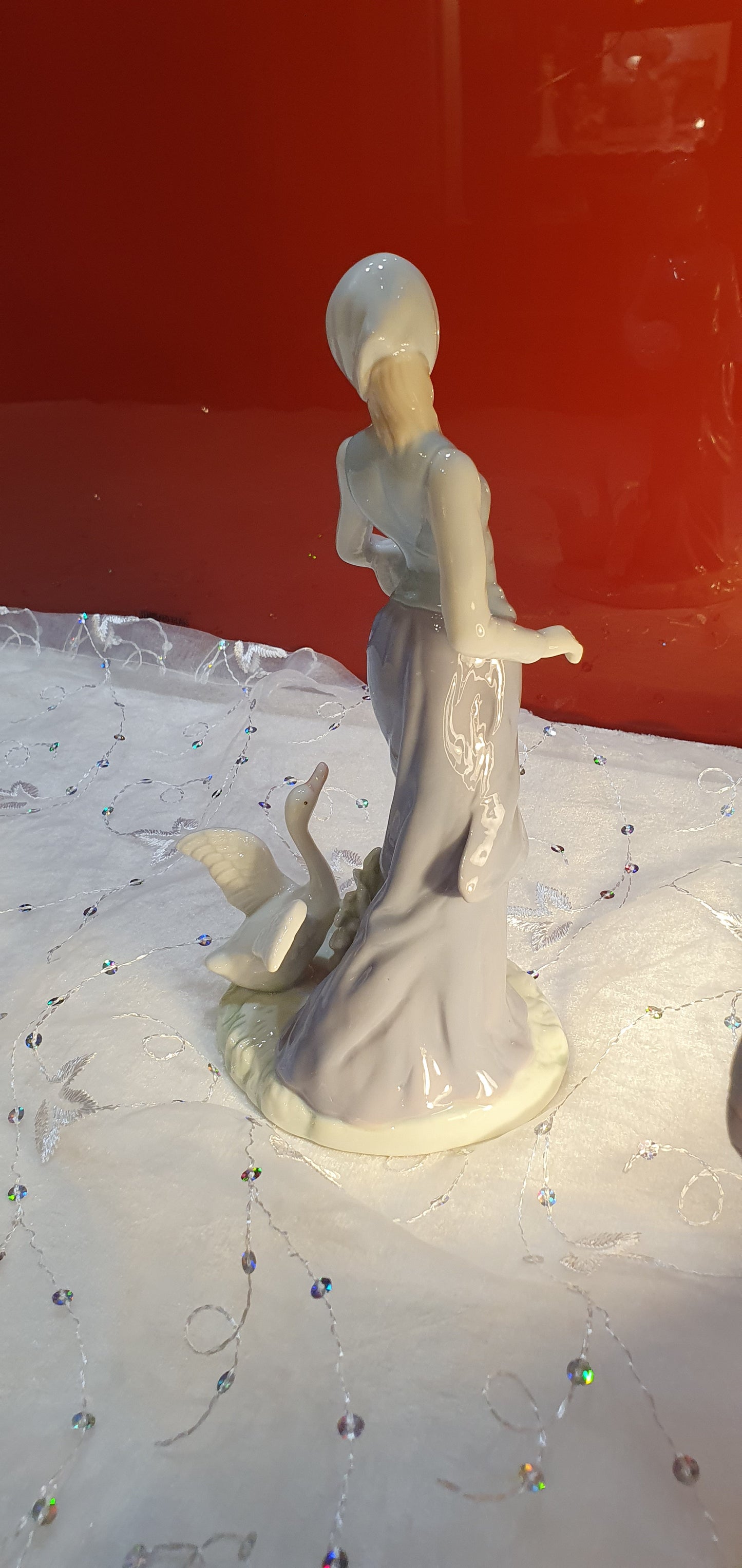 Vintage porcelain figurine "Girl with Duck"