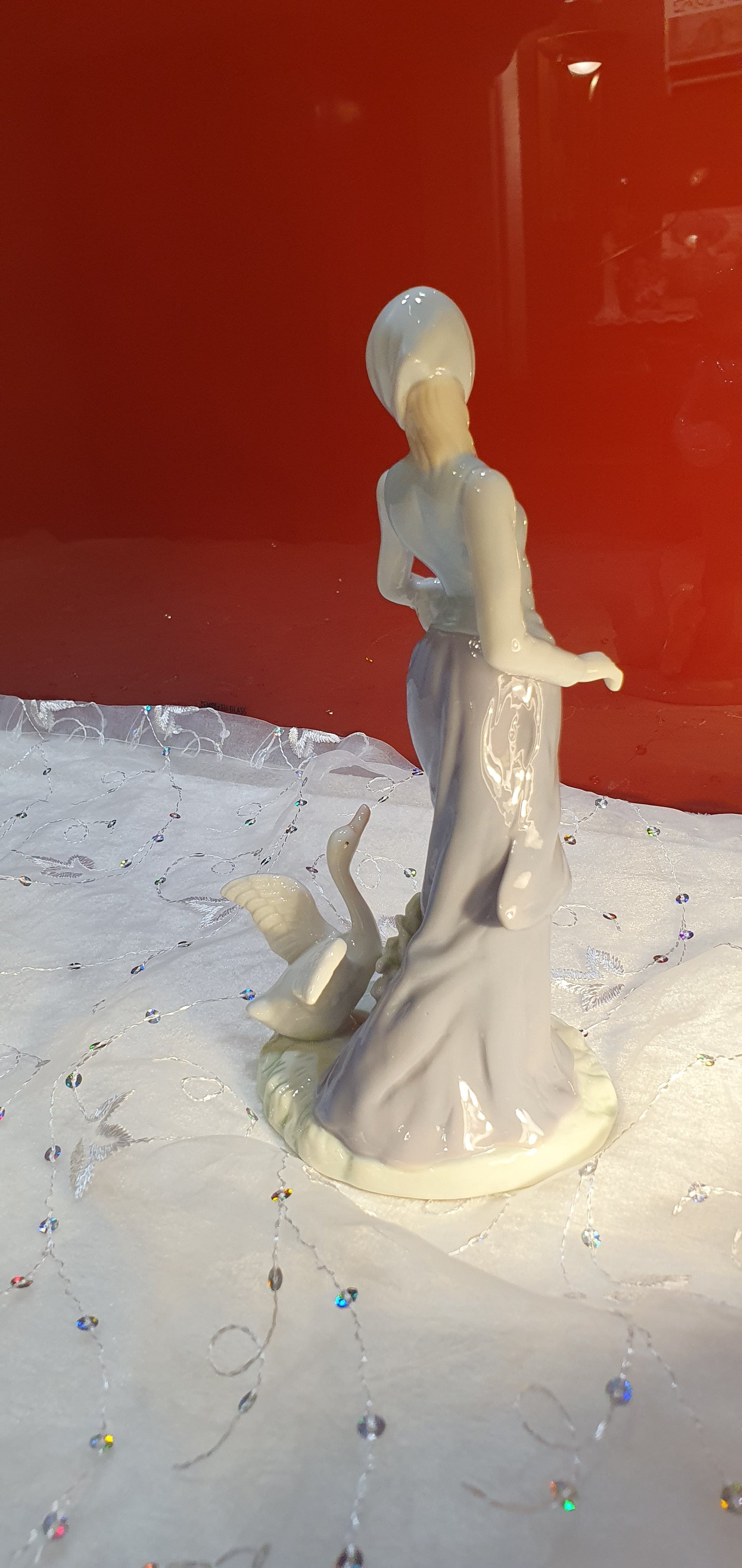 Vintage porcelain figurine "Girl with Duck"
