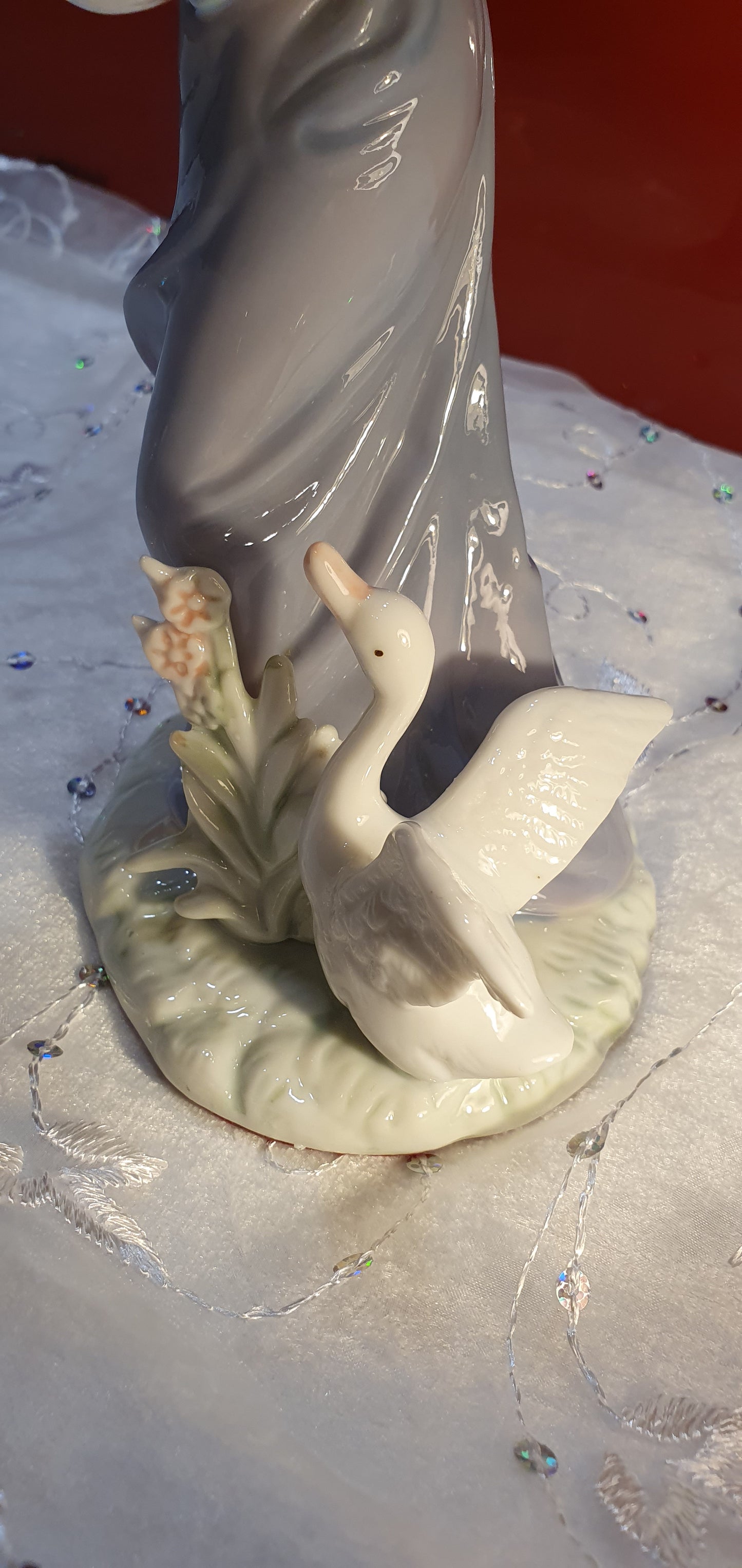 Vintage porcelain figurine "Girl with Duck"
