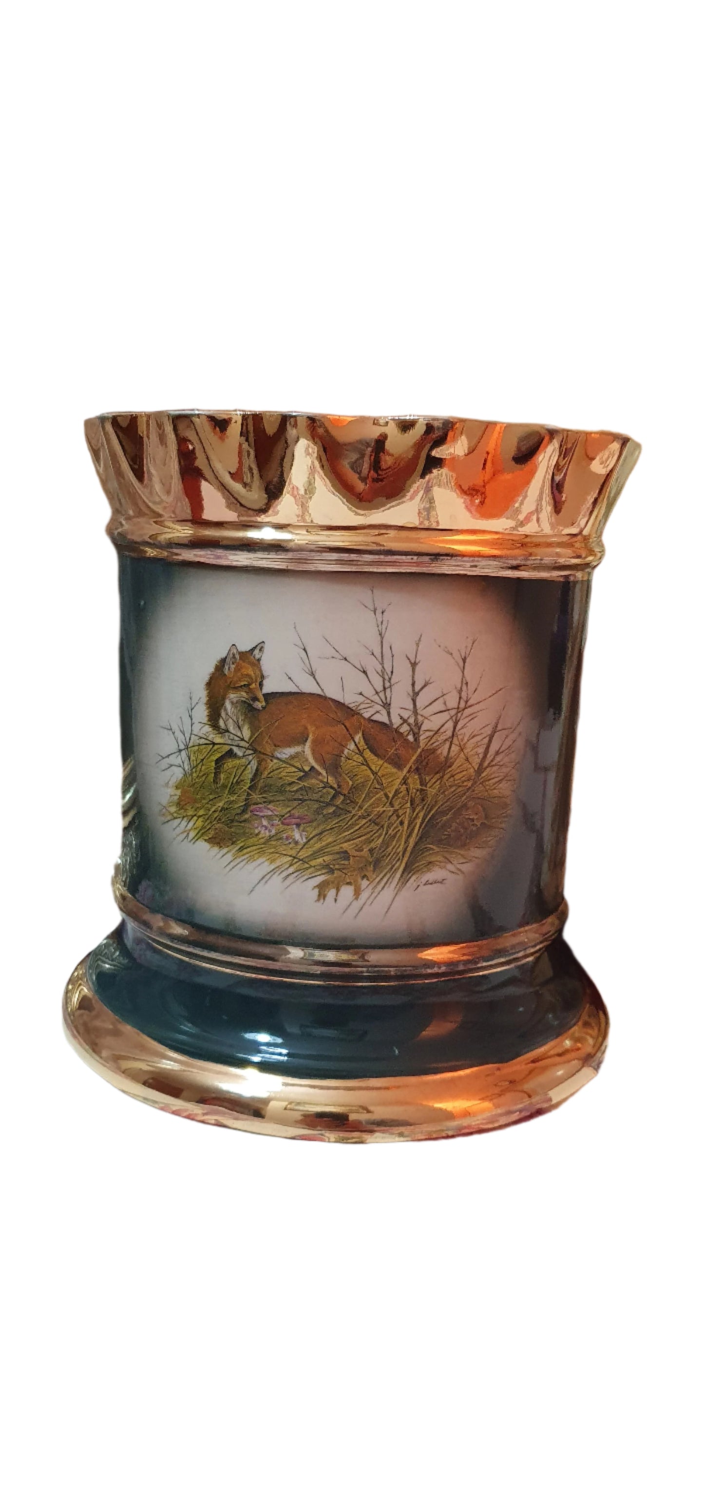 Vintage Regal China ice storage container with fox (1979)