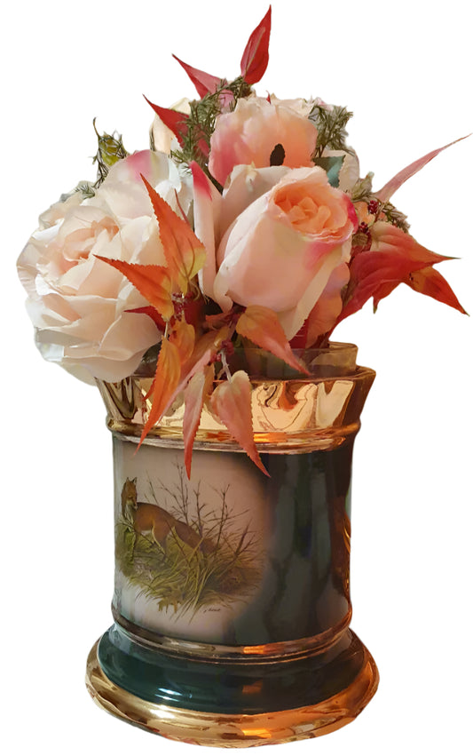 Винтидж съд за съхранение на лед Regal China с лисица (1979)