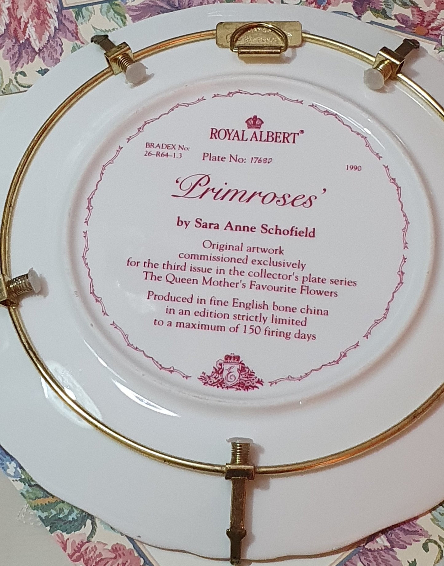 "Primroses" collector's plate from Royal Albert