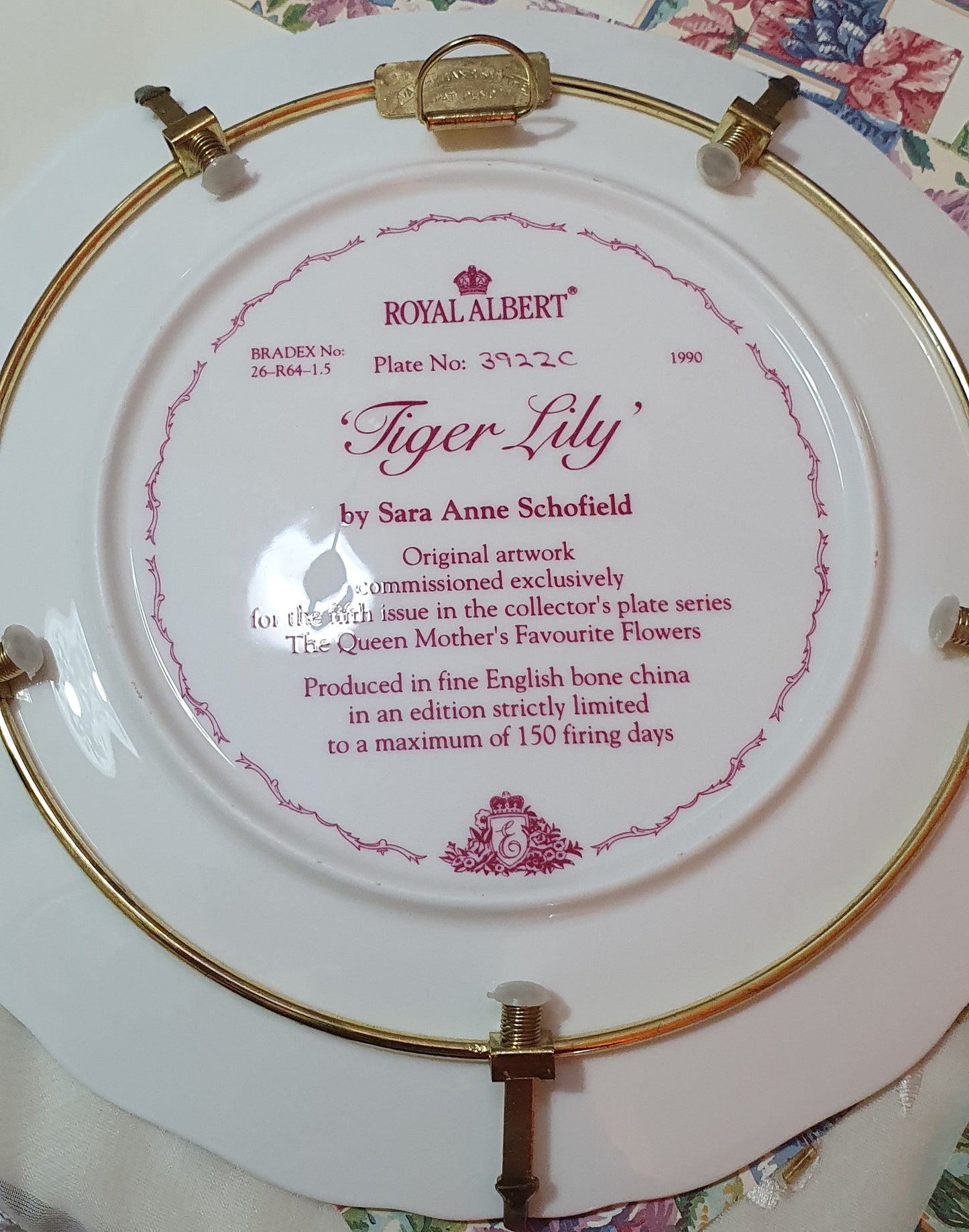 "Tiger Lily" collector's plate from Royal Albert