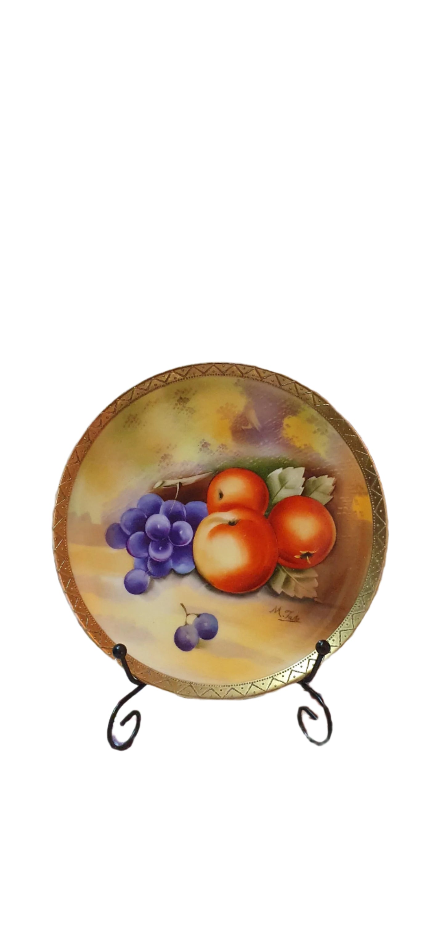 Hand painted beauty M. Kira Signed Fruit Plate