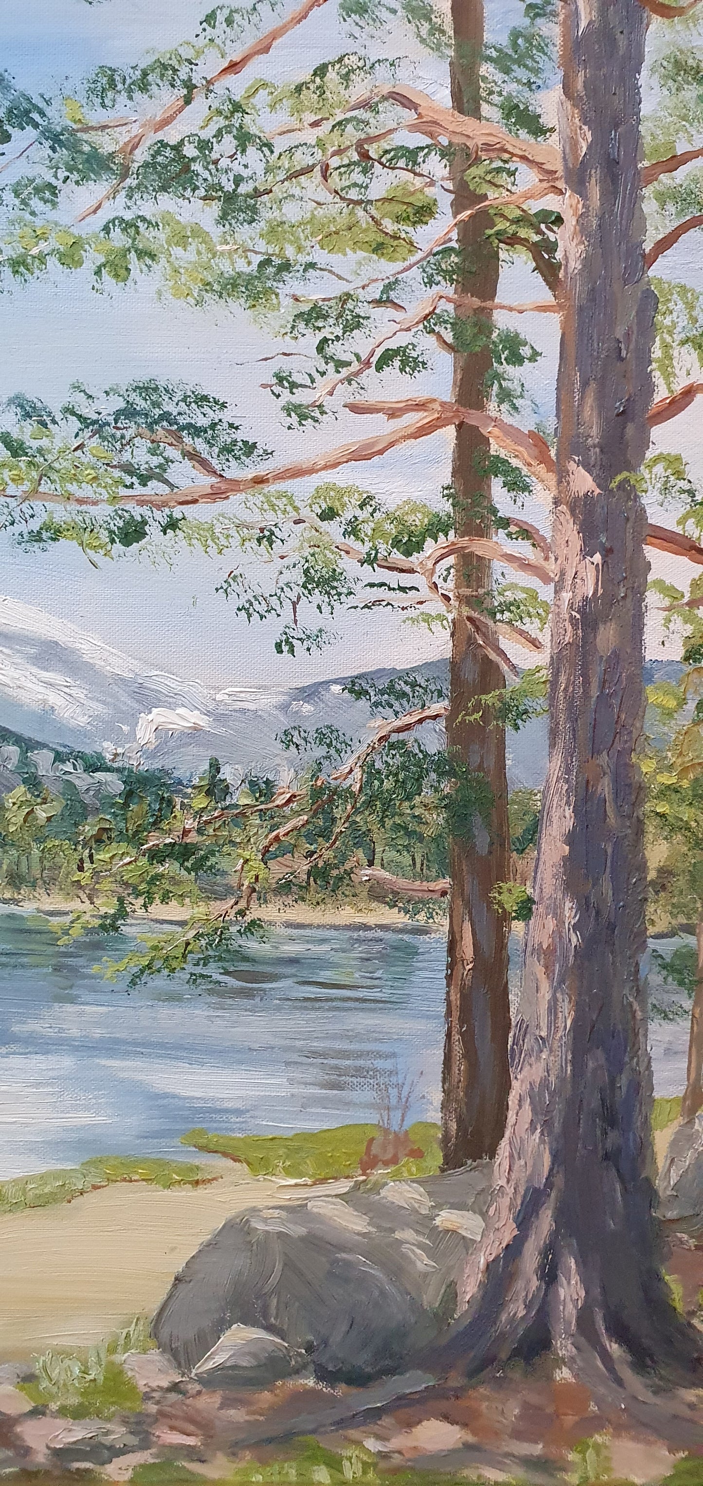 Painting - a memory of an exciting winter: Landscape from 1978