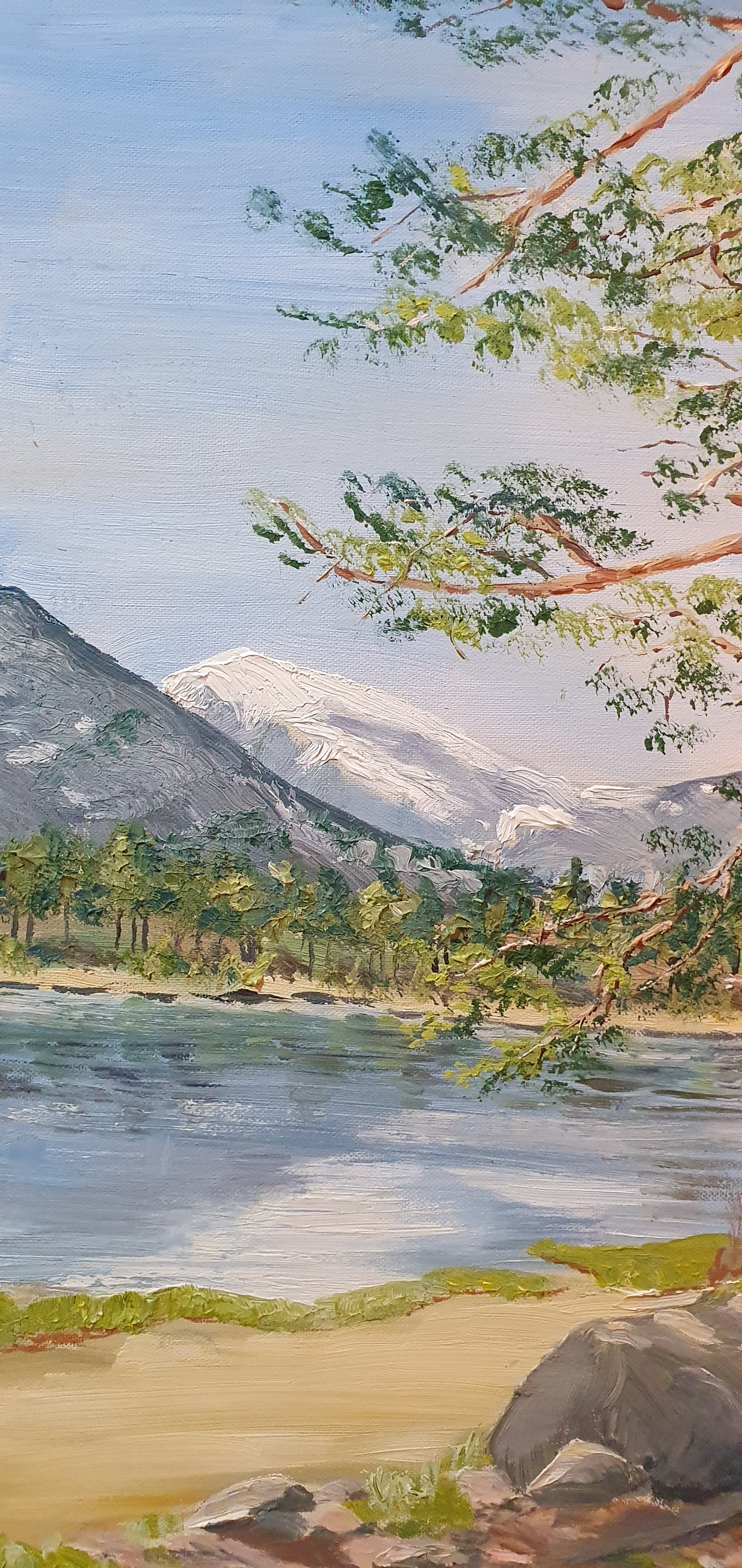 Painting - a memory of an exciting winter: Landscape from 1978