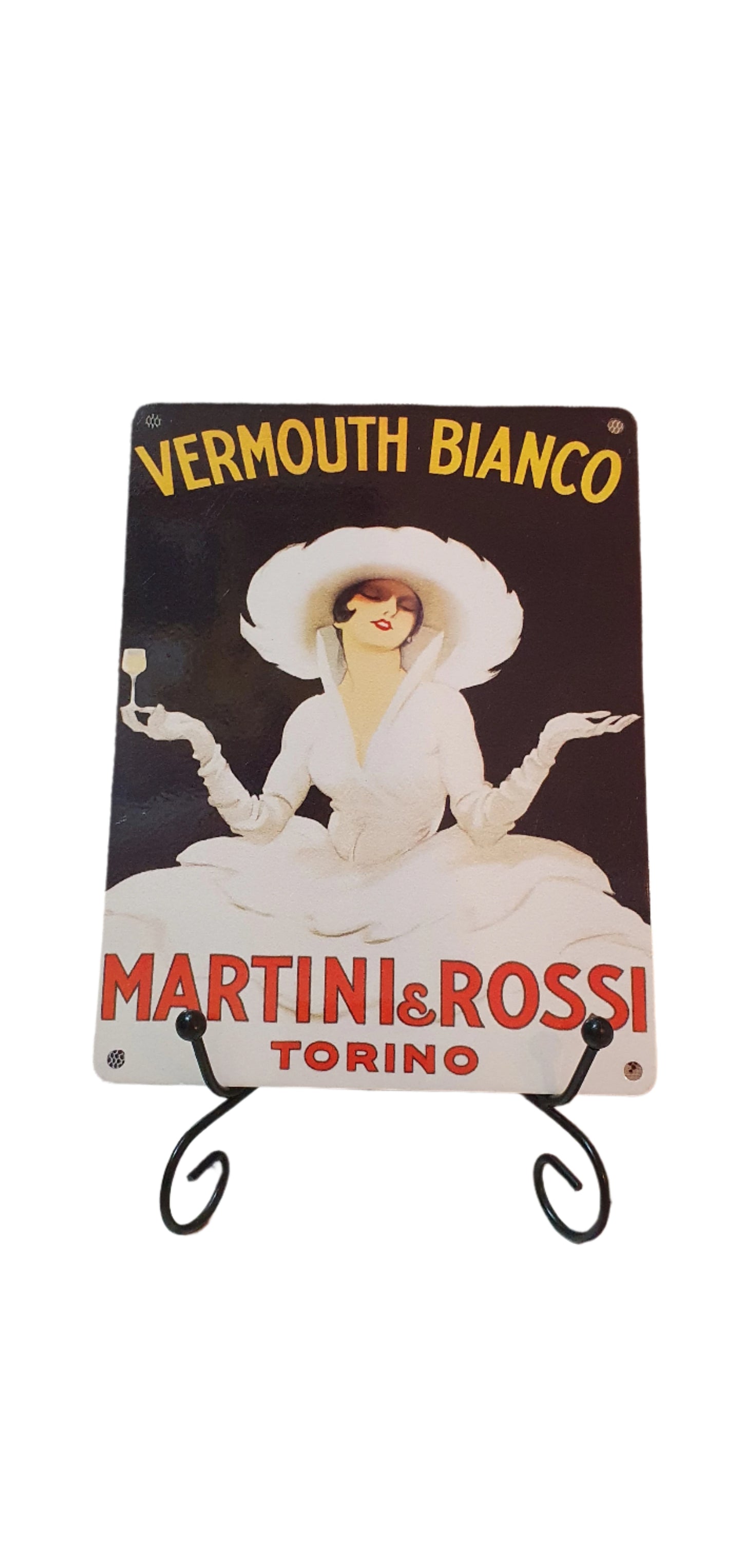 Vintage laminated advertising sign Vermouth Bianco Martini & Rossi by Marcello Dudovicx