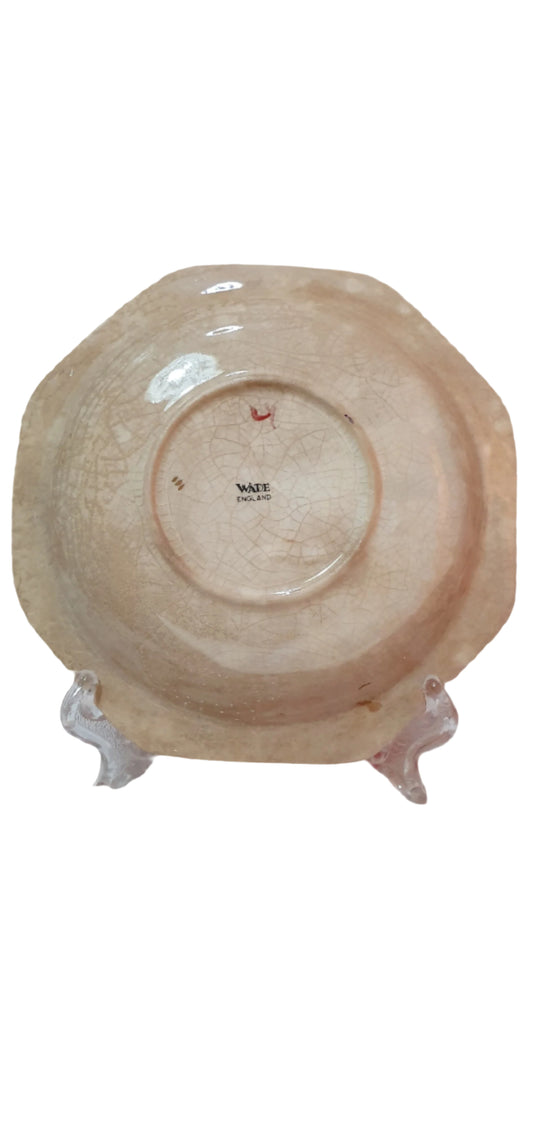 Винтидж чар: Мини осмоъгълна чинийка Wade England с плодове