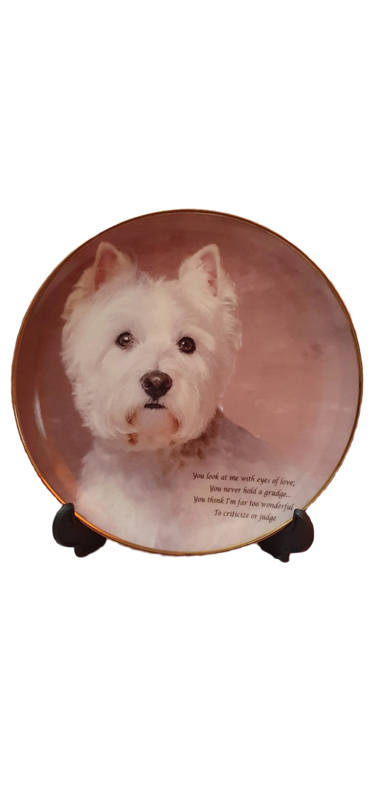 Danbury Mint Beloved Westies "Eyes of Love" Decorative Collector's Plate