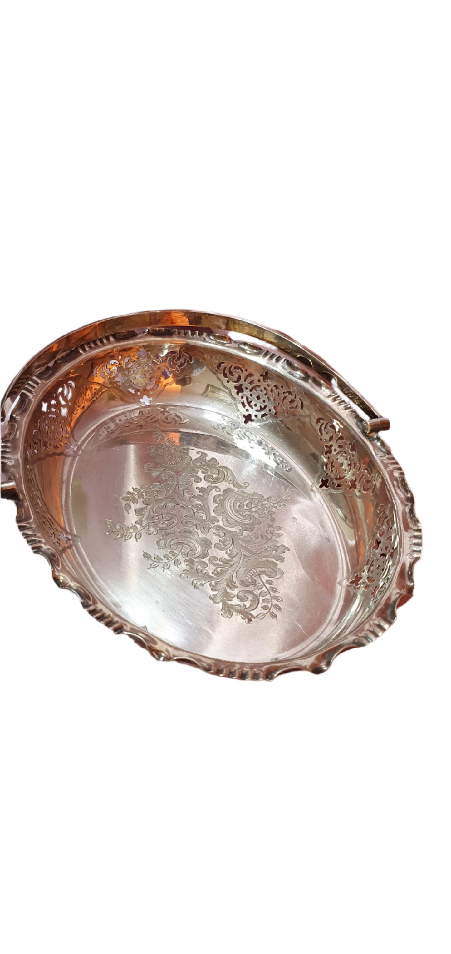 Antique silver-plated basket (2863)