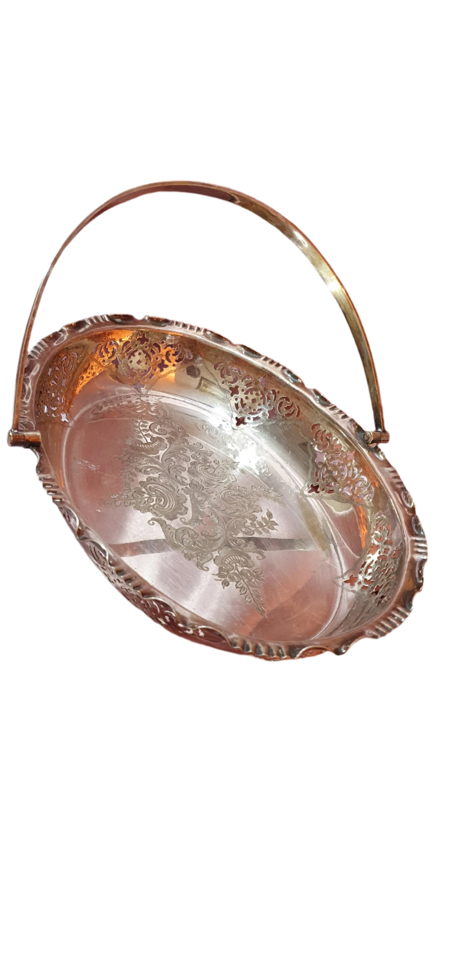 Antique silver-plated basket (2863)