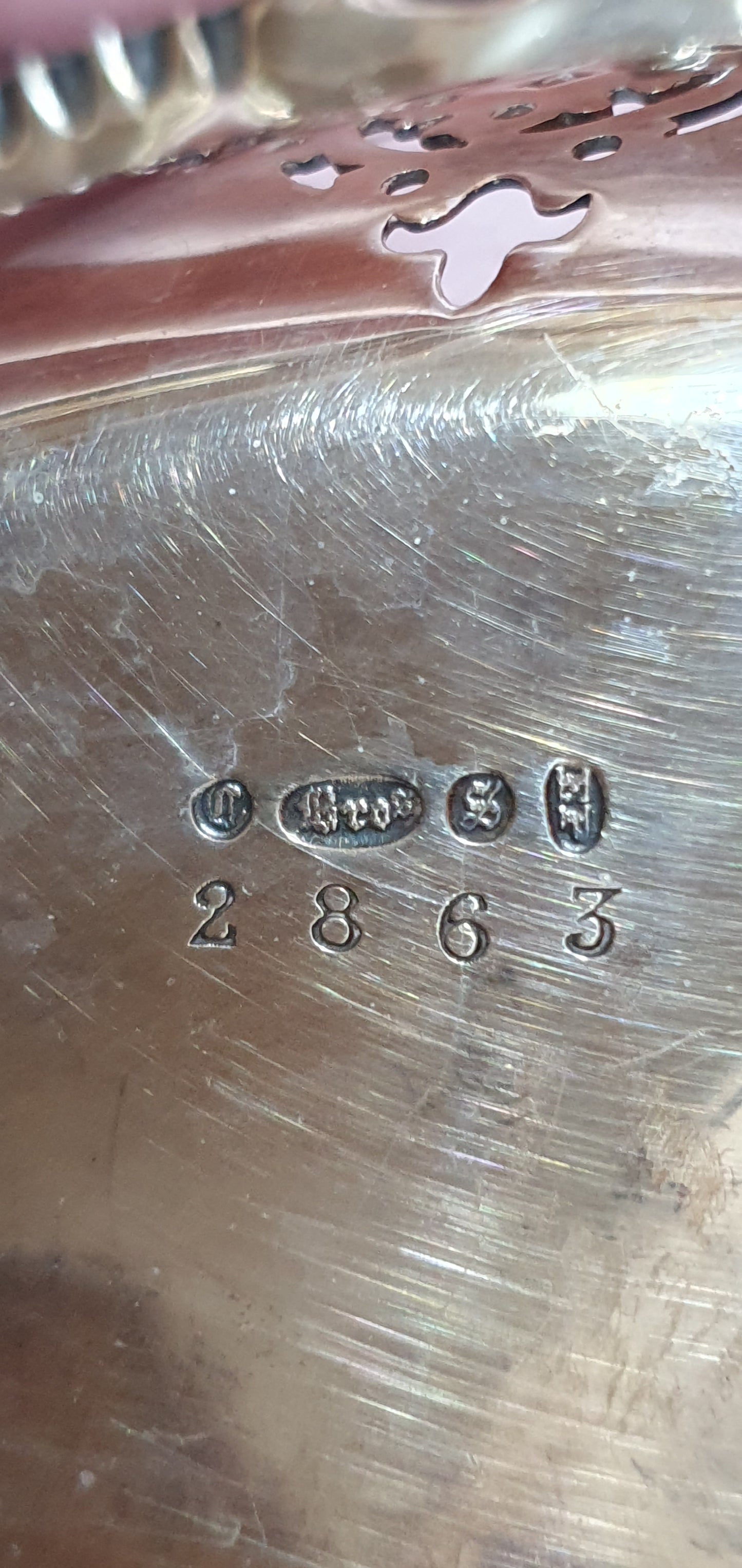 Antique silver-plated basket (2863)