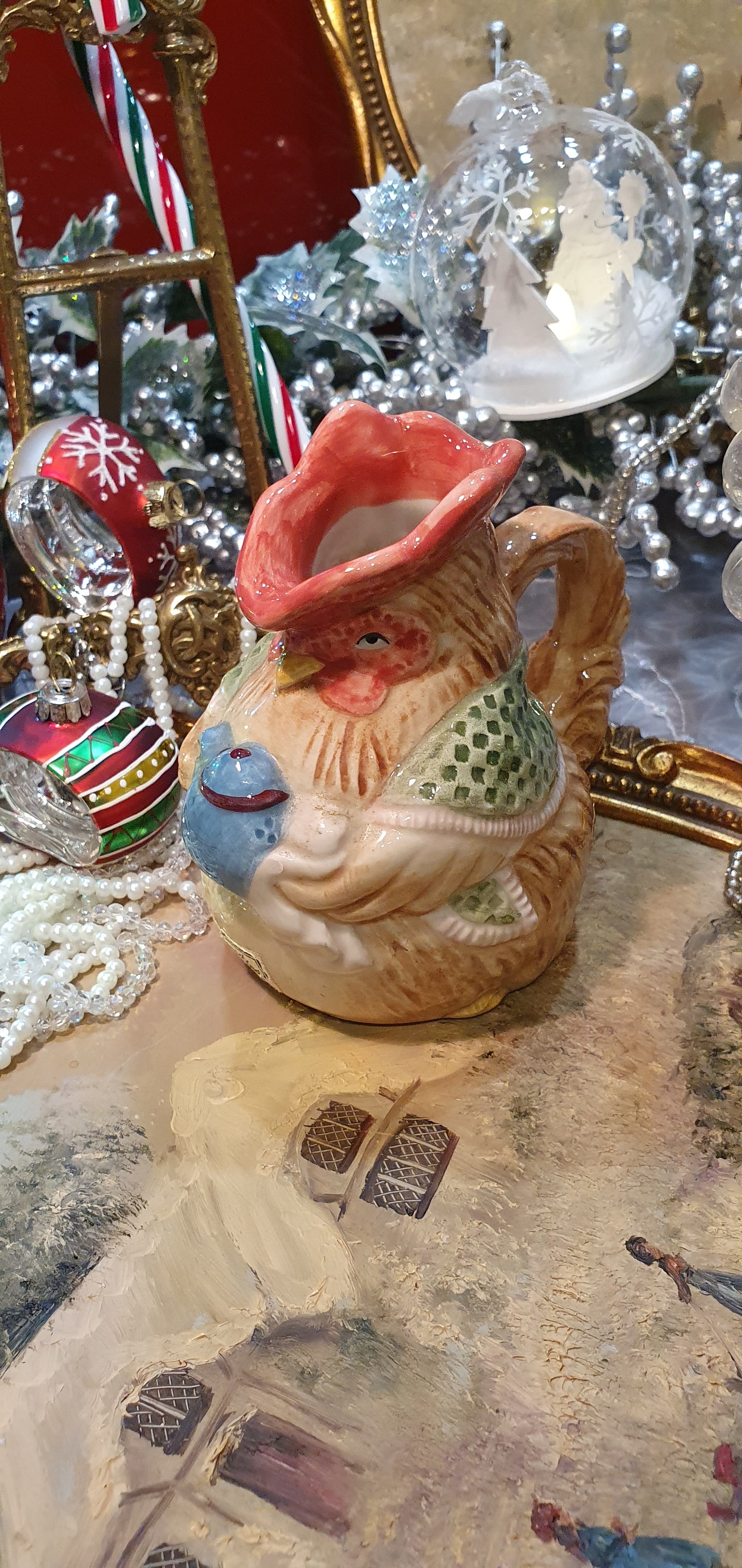 Mead jug in the shape of a rooster – hand-painted
