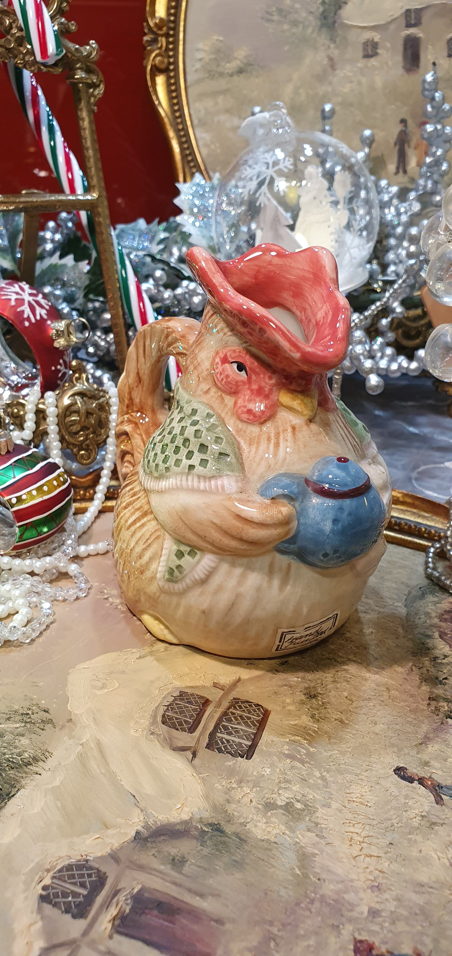 Mead jug in the shape of a rooster – hand-painted