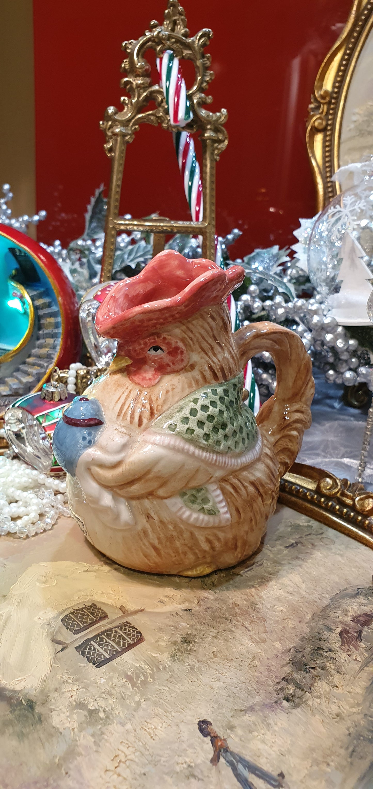 Mead jug in the shape of a rooster – hand-painted