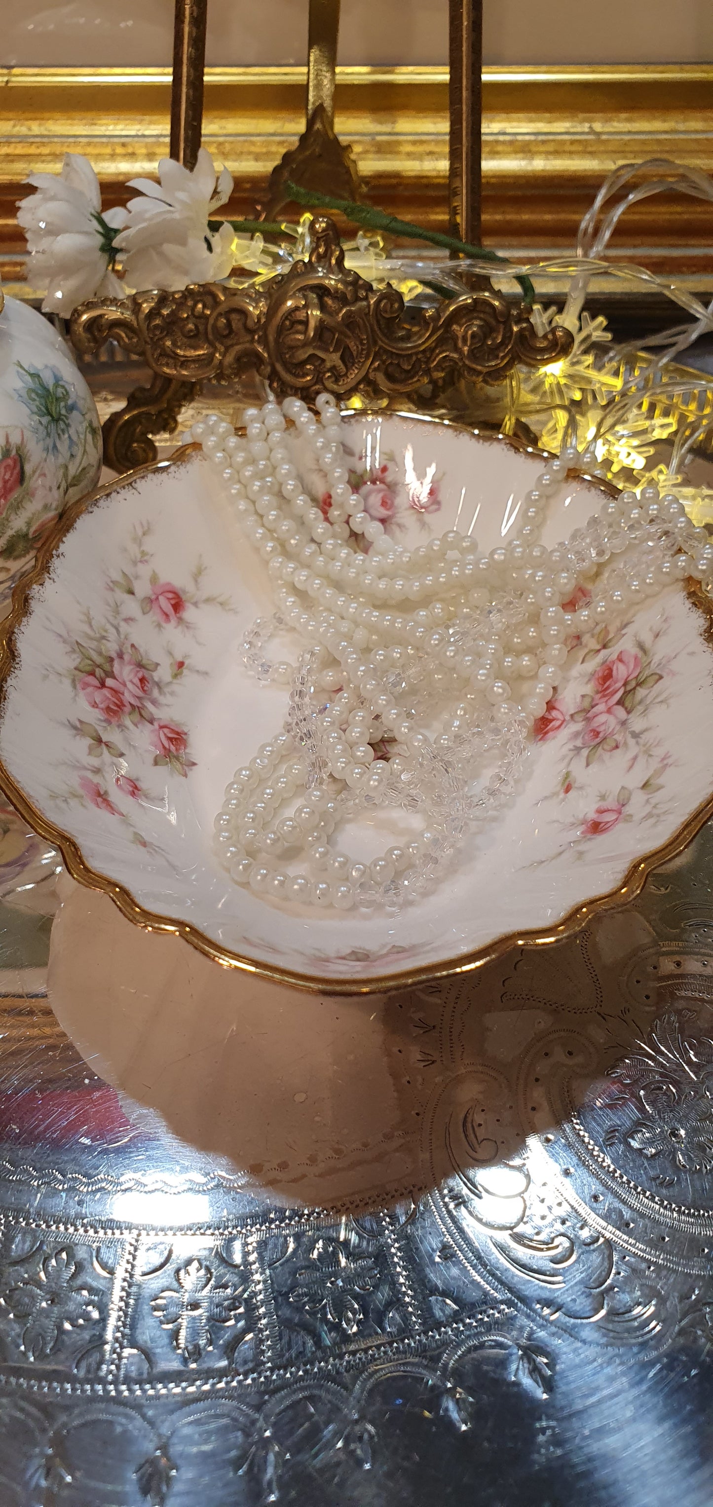 Exquisite small saucer Paragon Victoriana Rose