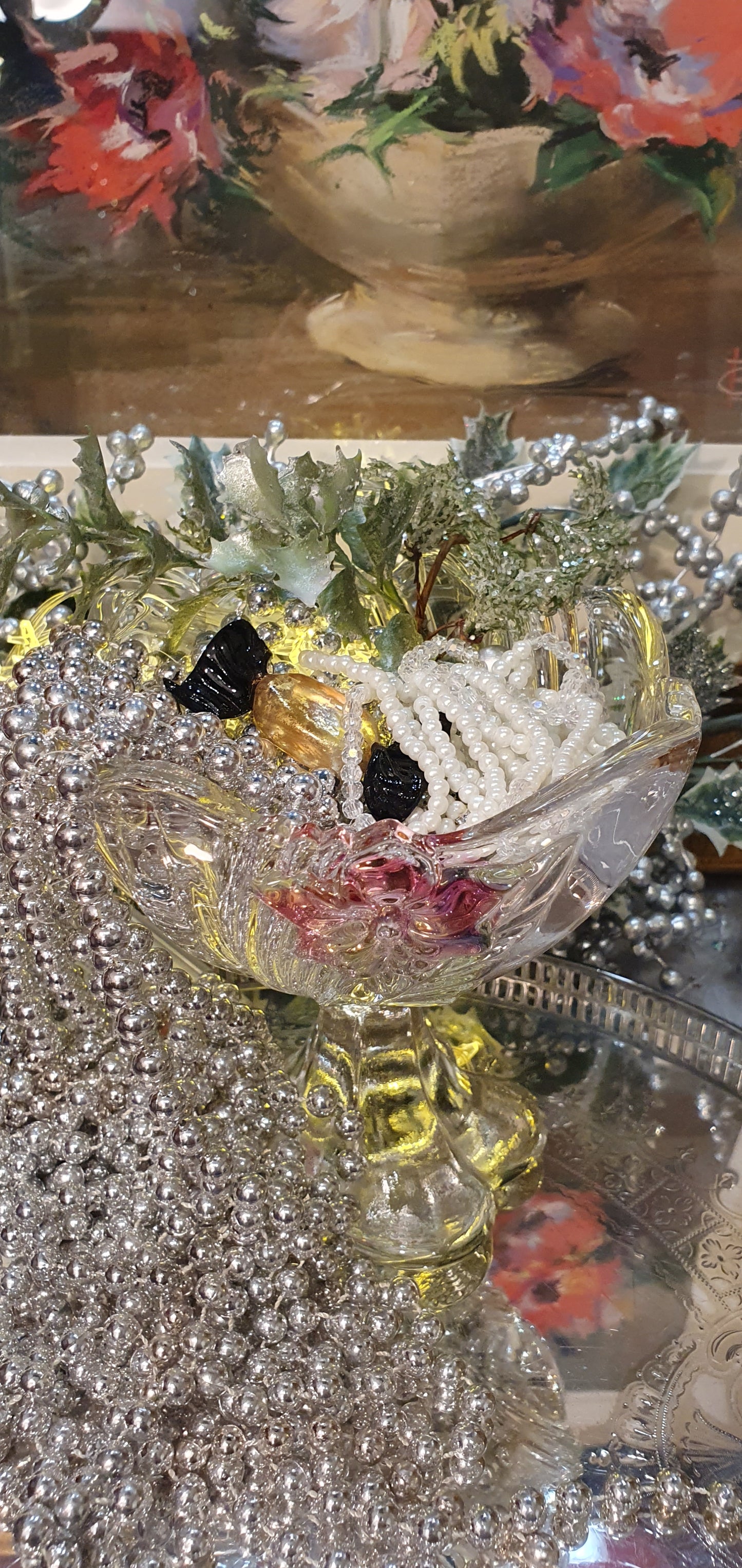 Elegant glass candy box
