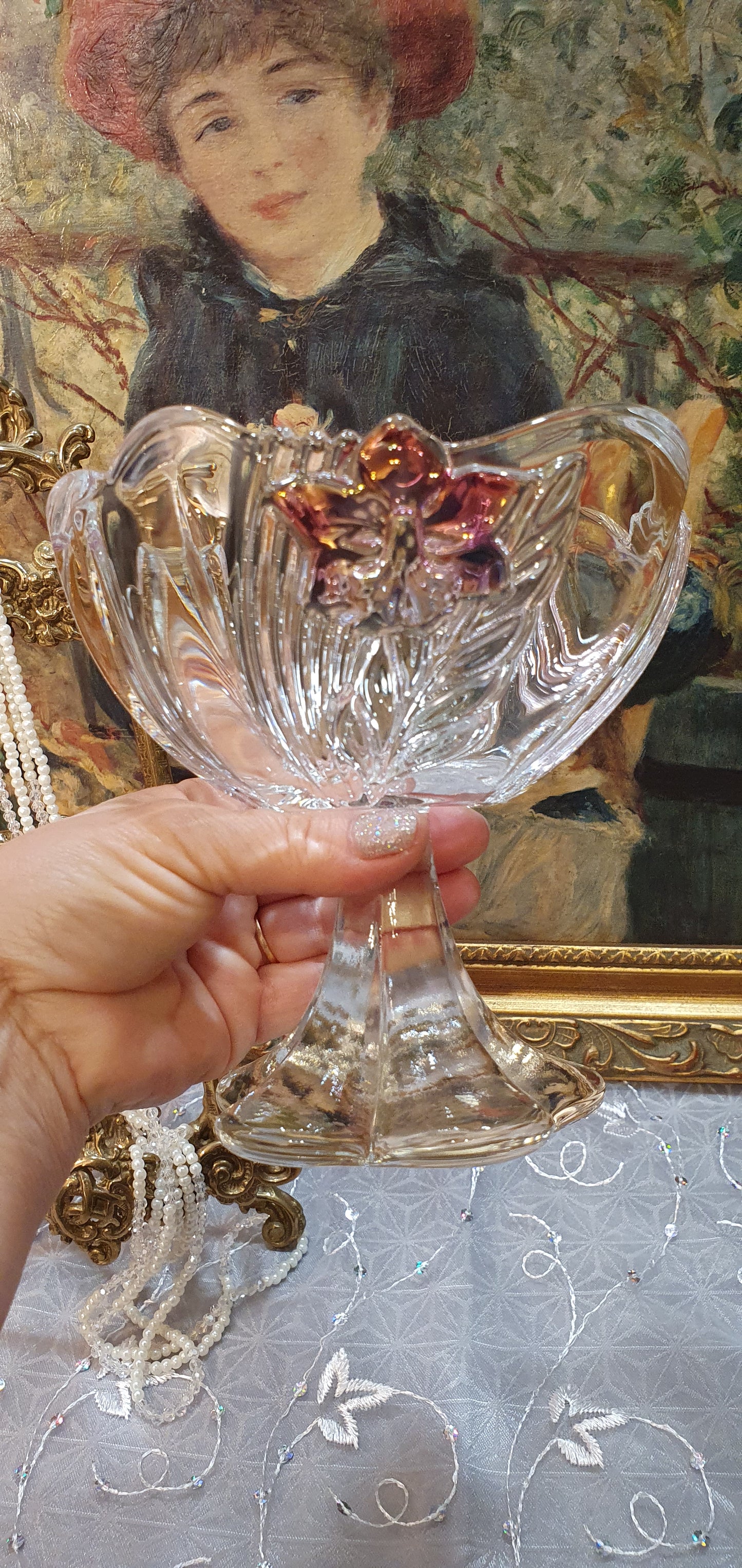 Elegant glass candy box