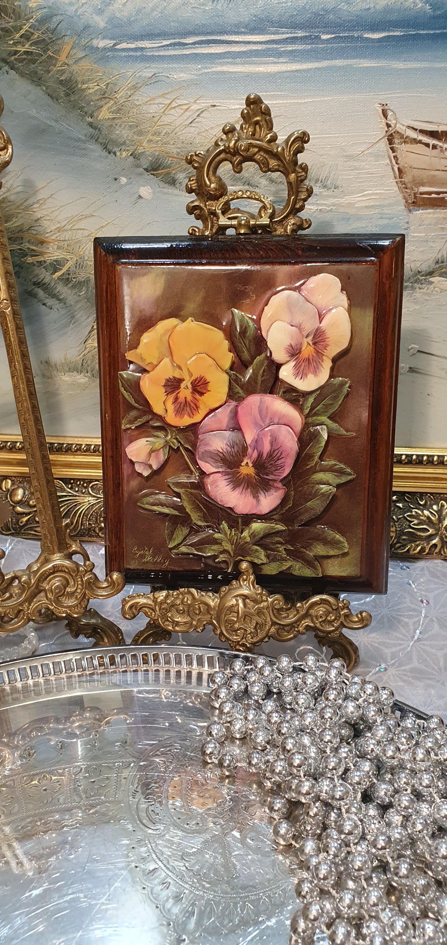 Ceramic fine art painting by Crystal Skelley