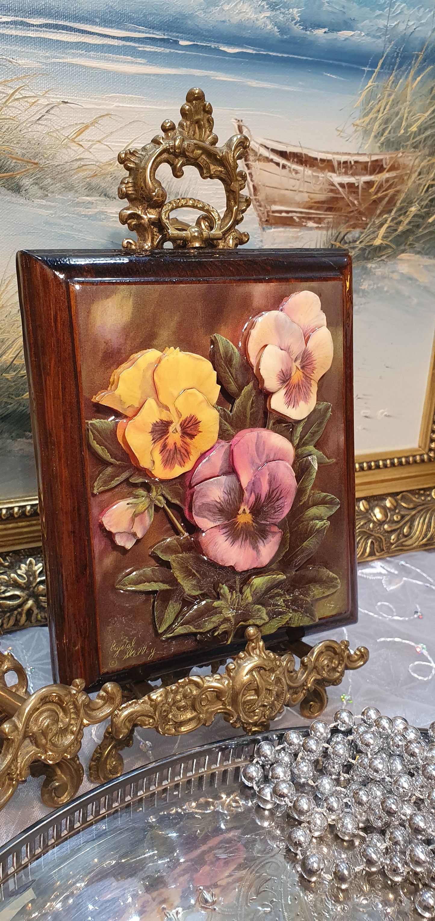 Ceramic fine art painting by Crystal Skelley