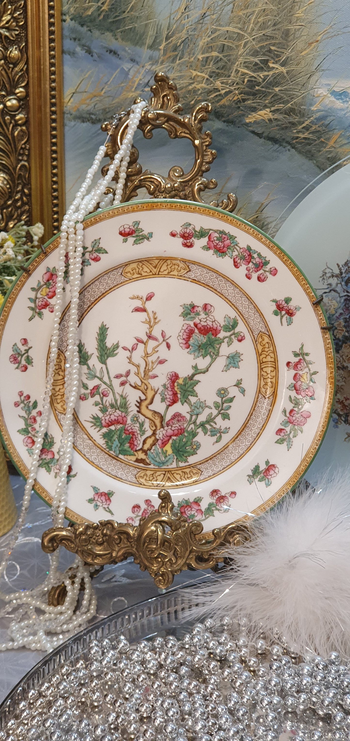 Exquisite antique Peacock plate