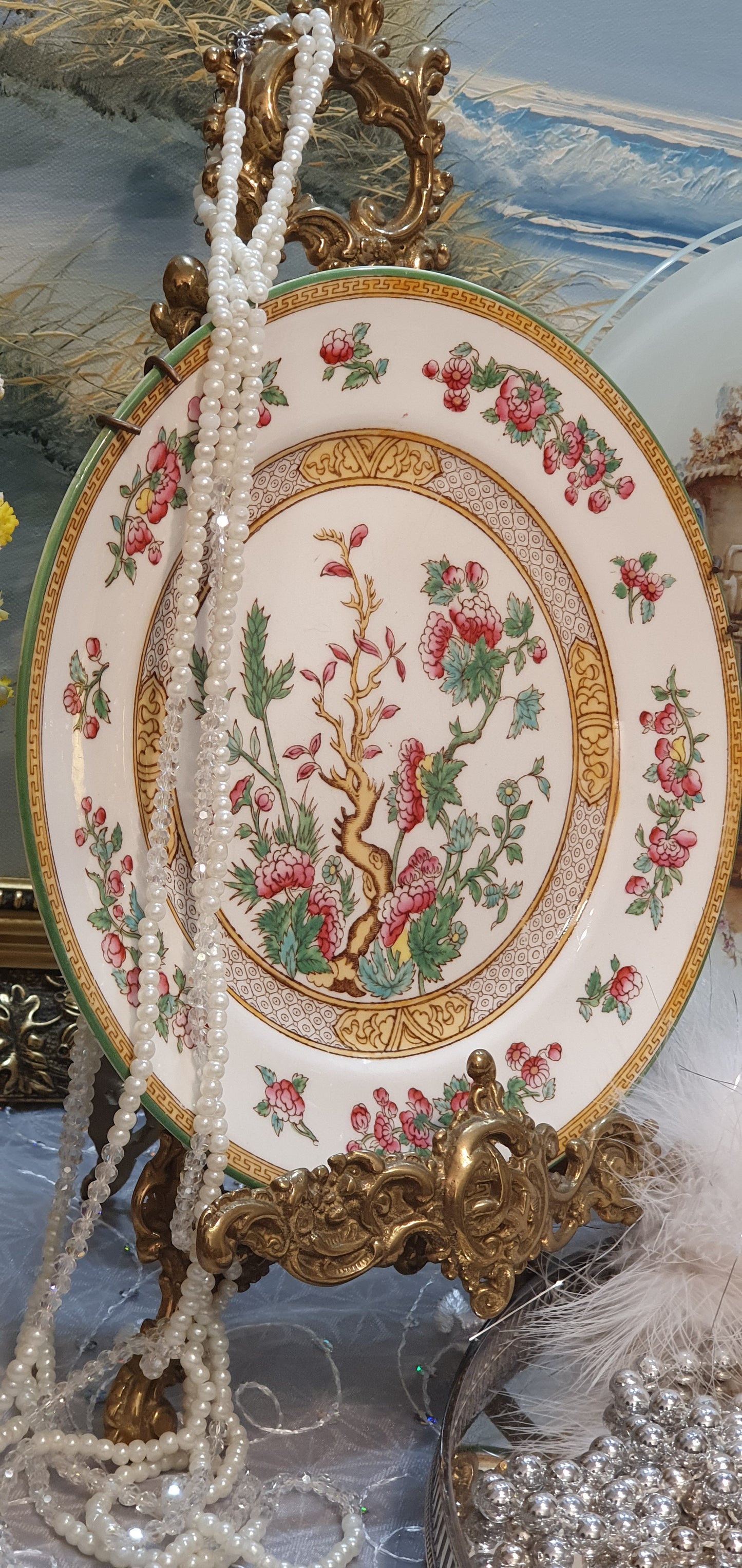 Exquisite antique Peacock plate