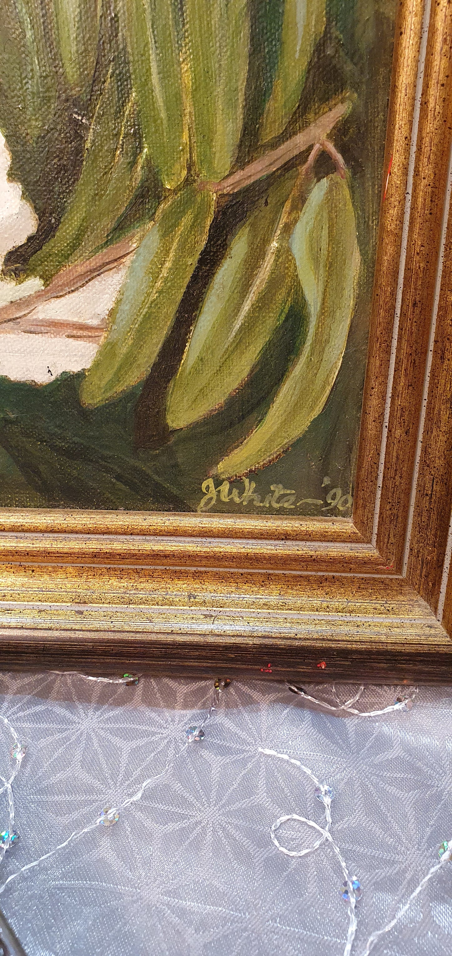 Extremely rare painting signed by Artist G. White - the exquisite American Rhododendron
