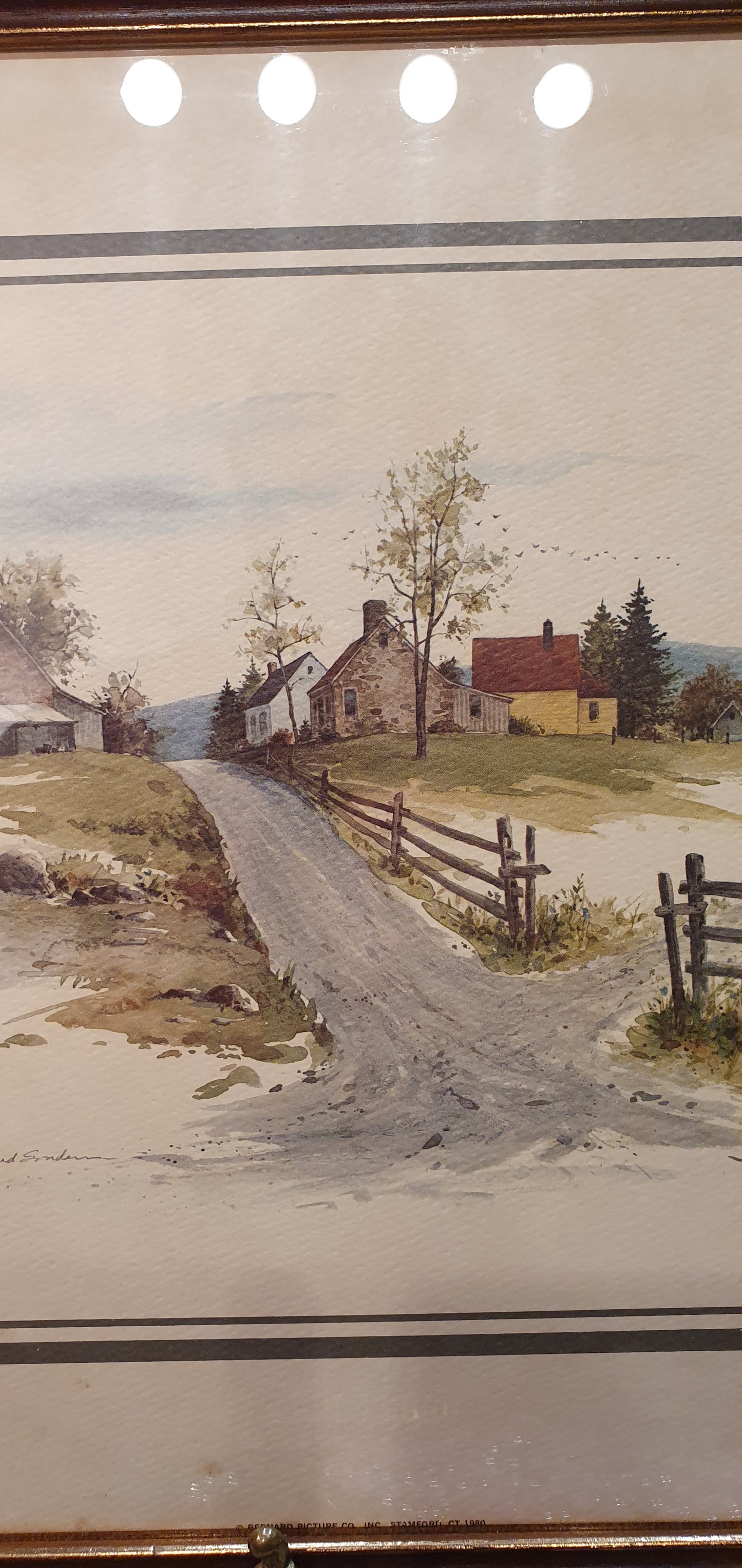 Vintage print - from the early 20th century, American farm circa 1917