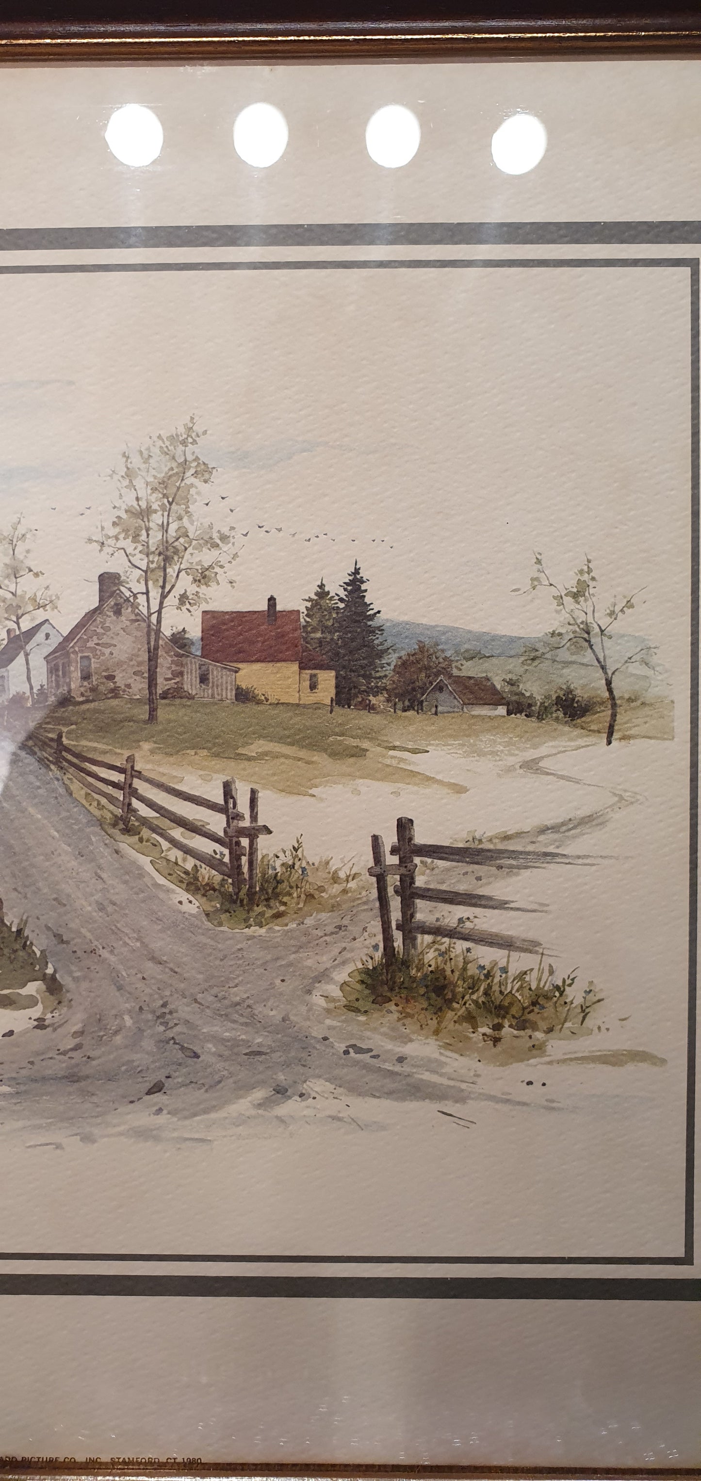 Vintage print - from the early 20th century, American farm circa 1917