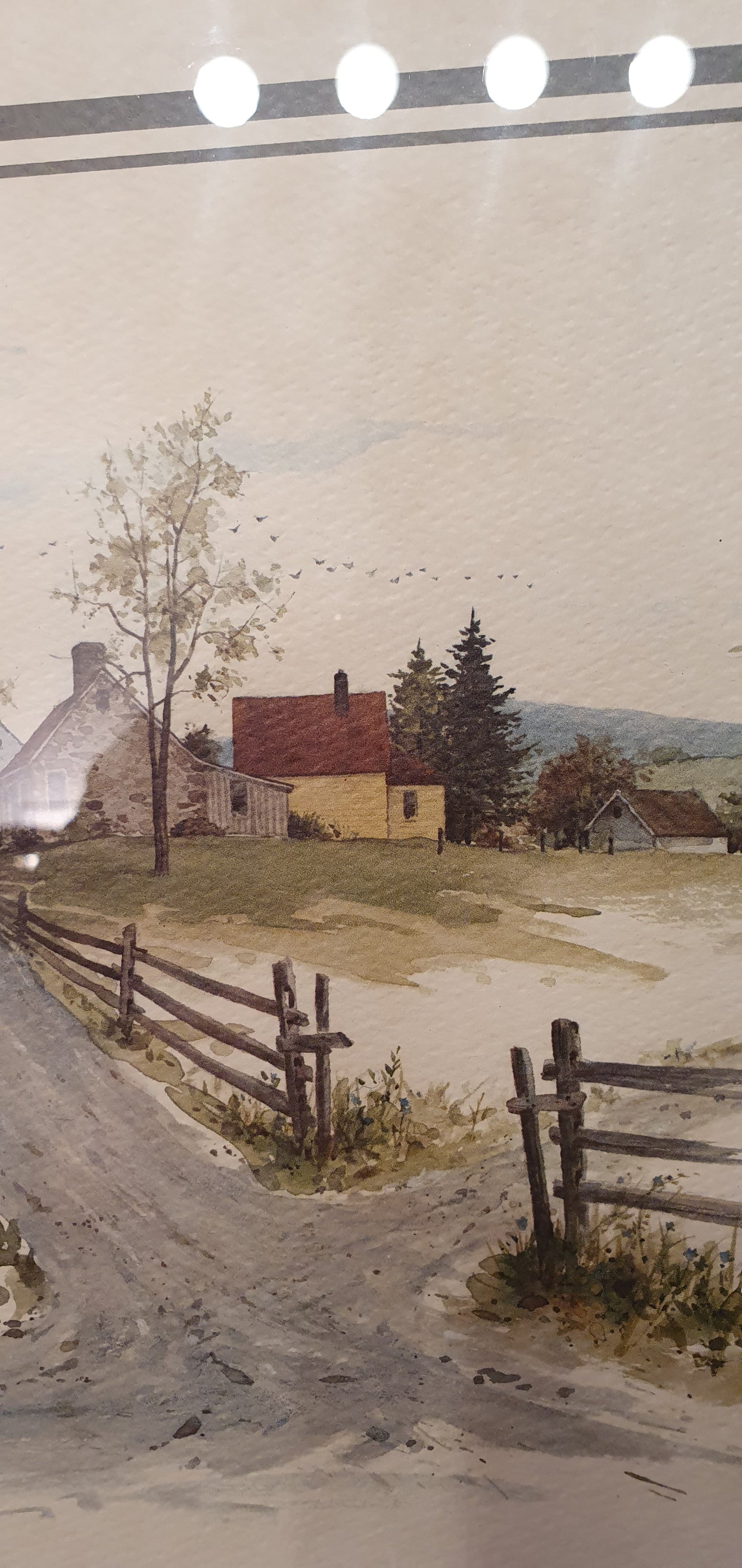 Vintage print - from the early 20th century, American farm circa 1917