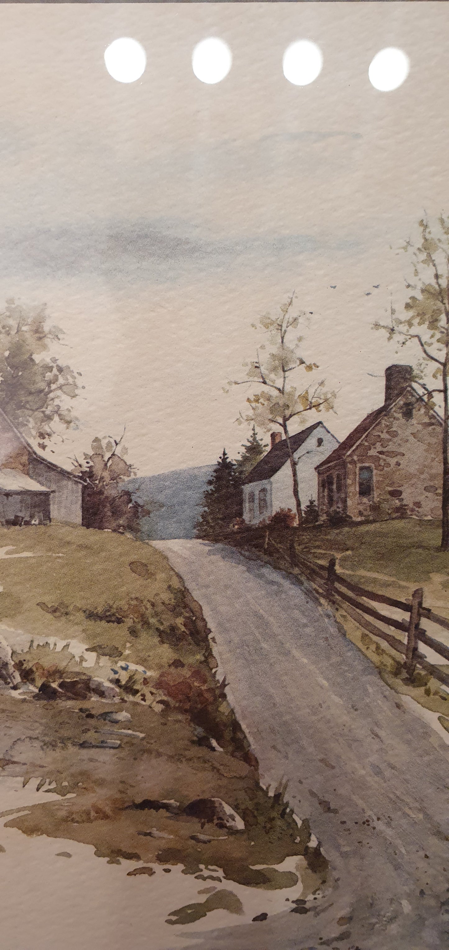 Vintage print - from the early 20th century, American farm circa 1917