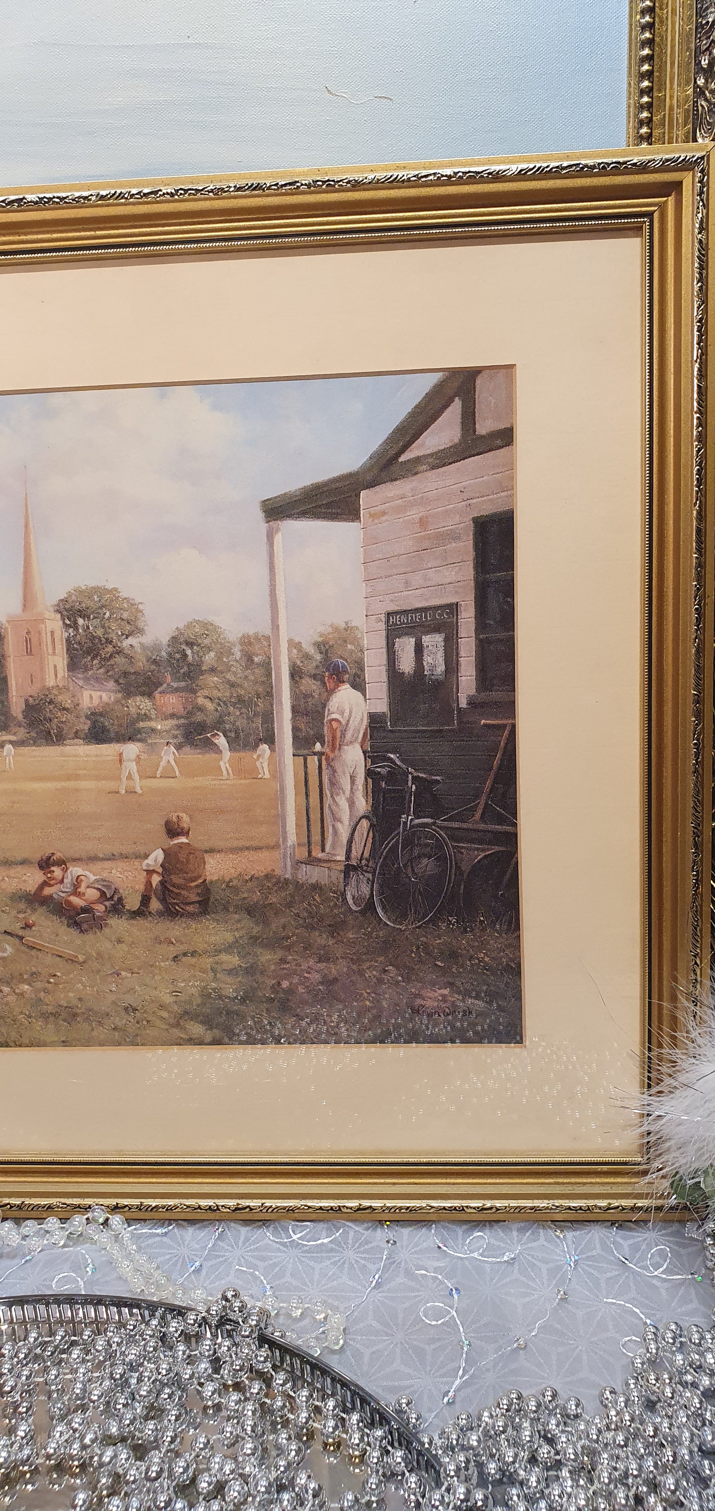 Retro print - game of cricket