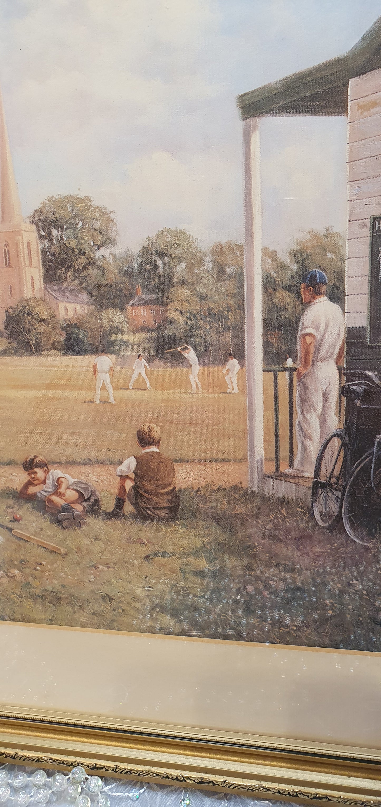 Retro print - game of cricket