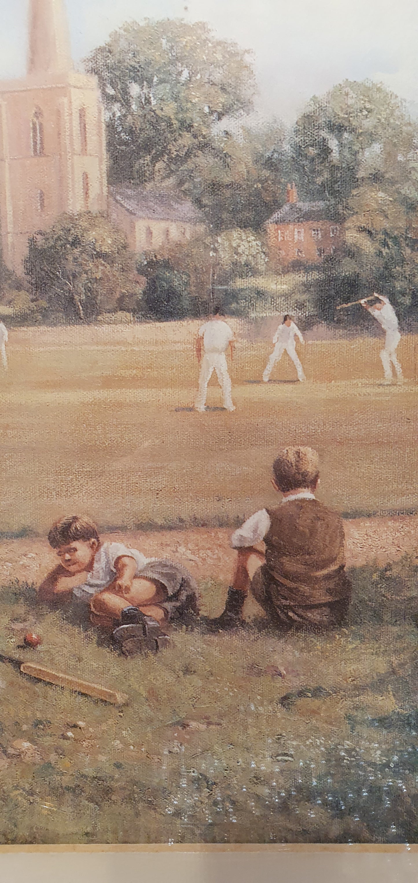 Retro print - game of cricket