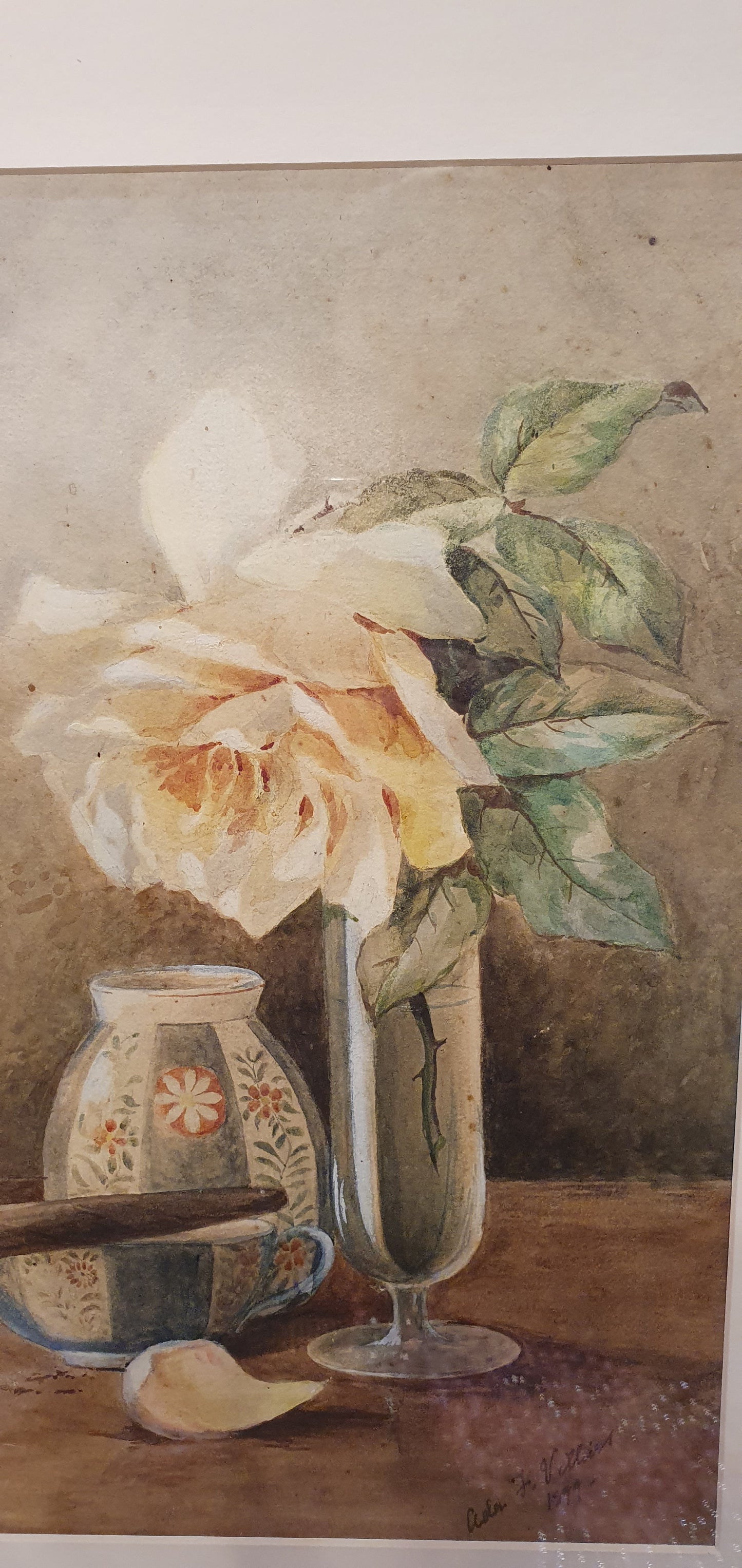 Antique Painting - a beautiful still life composition from 1899
