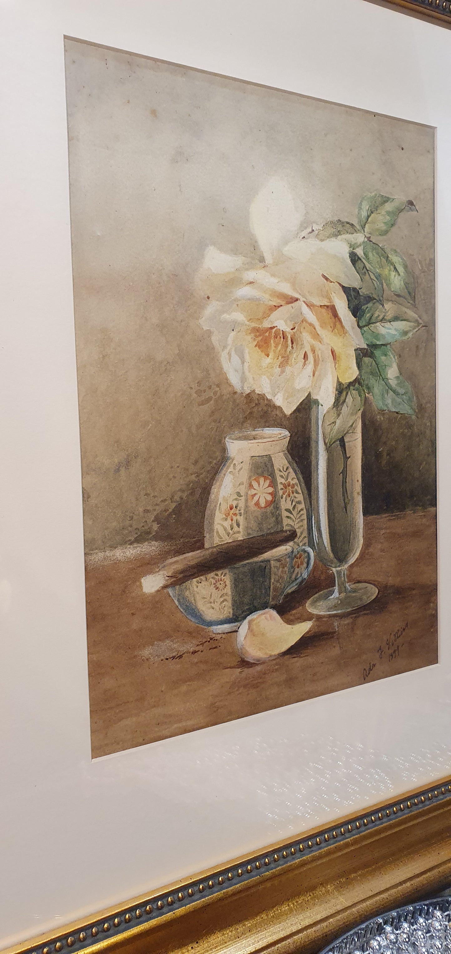 Antique Painting - a beautiful still life composition from 1899