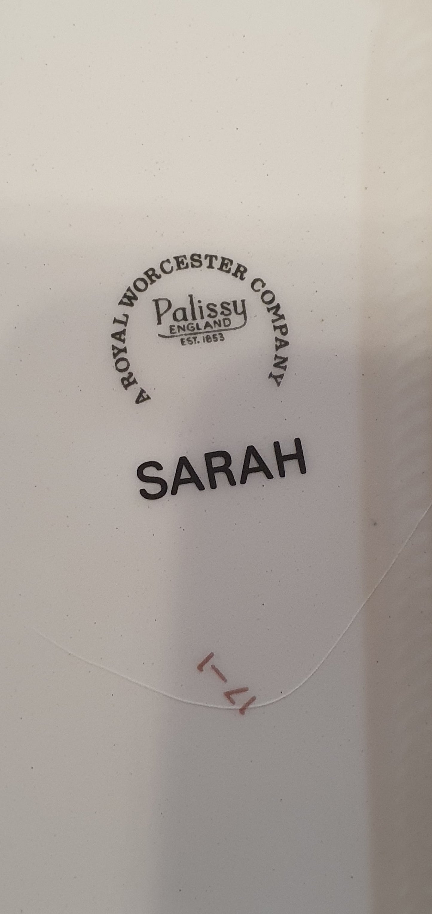 "Sarah" plate from Royal Worcester