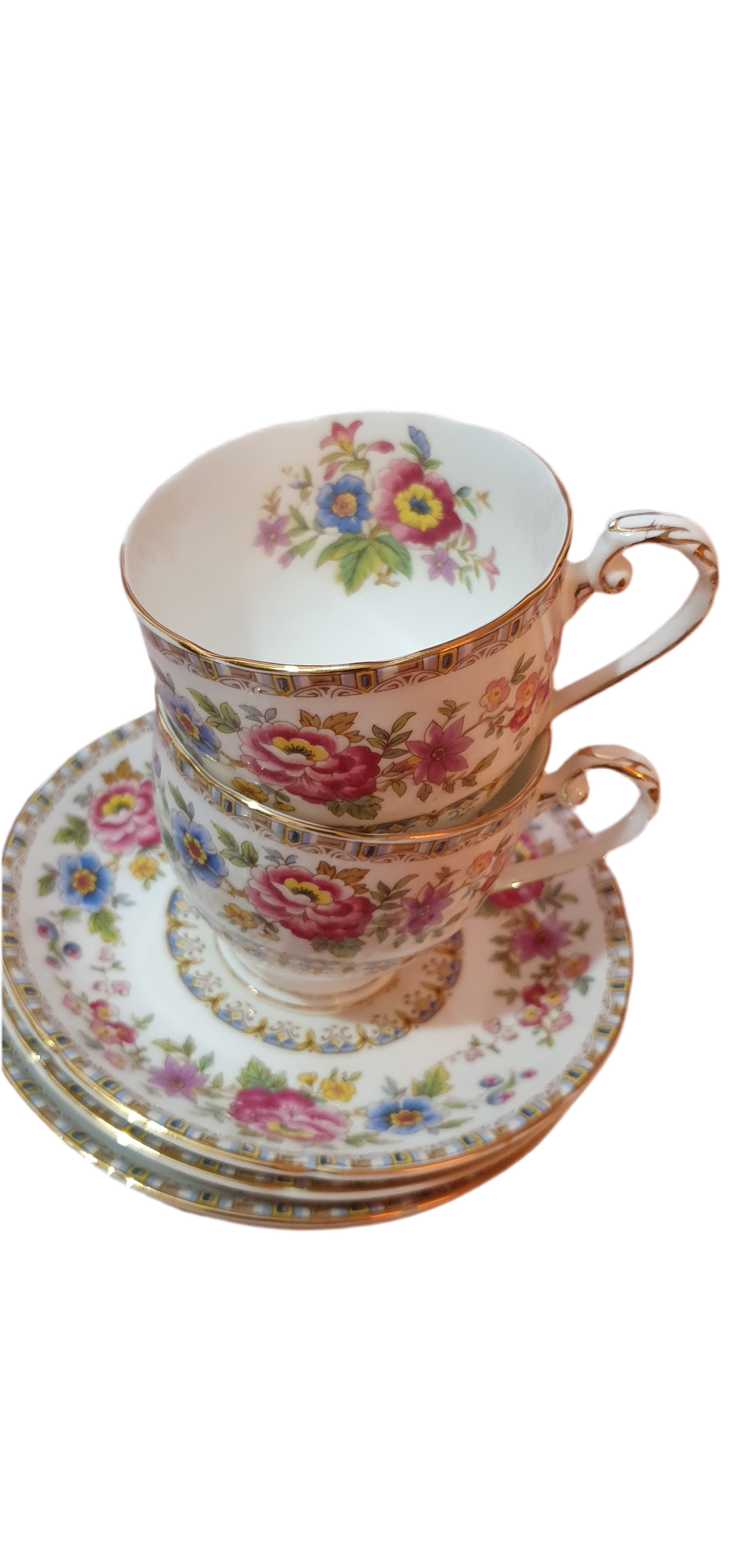 4 piece triple set Grafton Malvern cups and plates