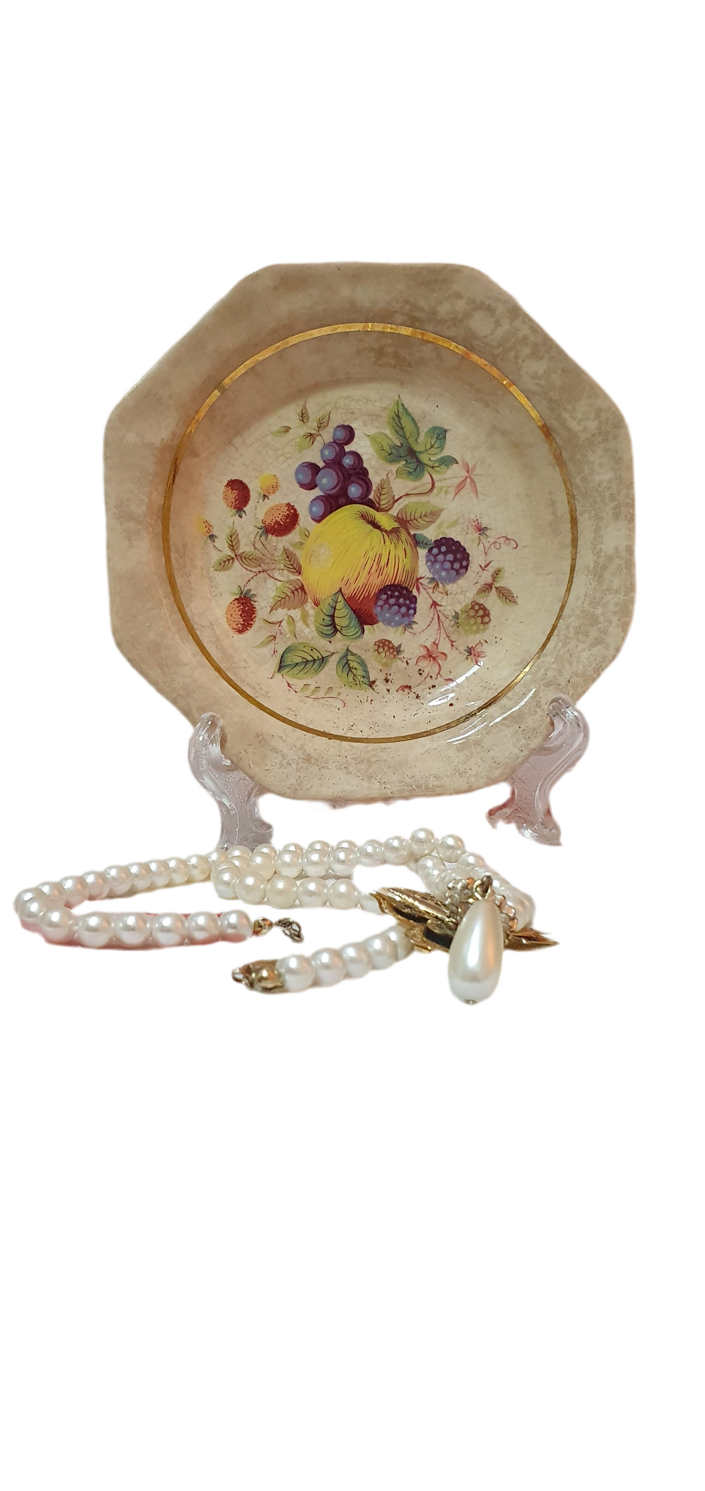 Vintage Charm: Wade England Mini Octagonal Fruit Saucer