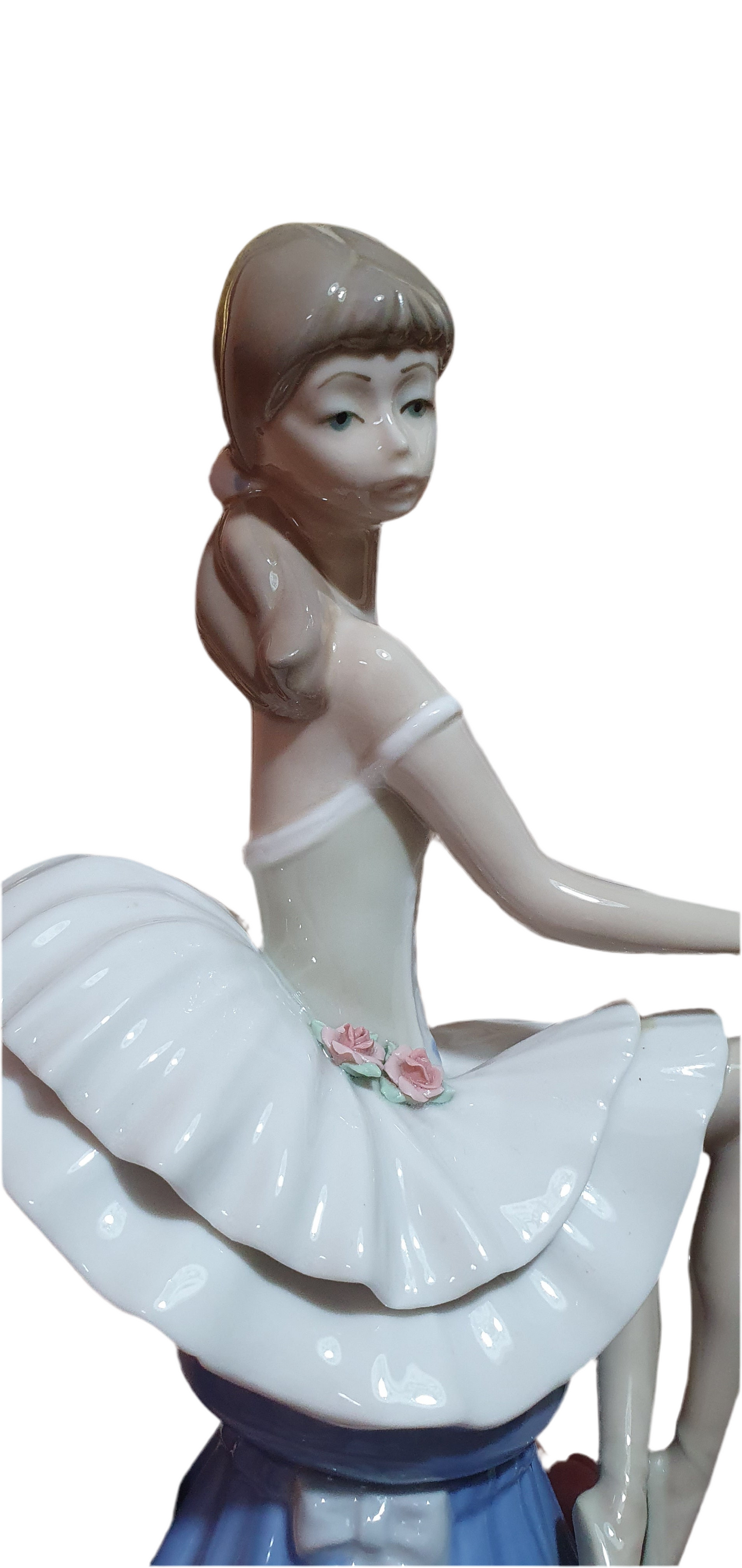 Exquisite porcelain figure of a Casades ballerina