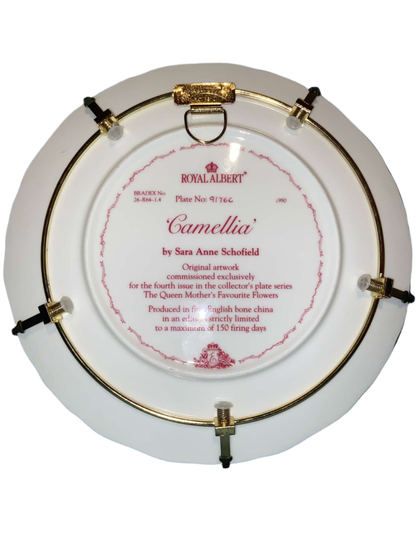 "Camellia" collector's plate from Royal Albert