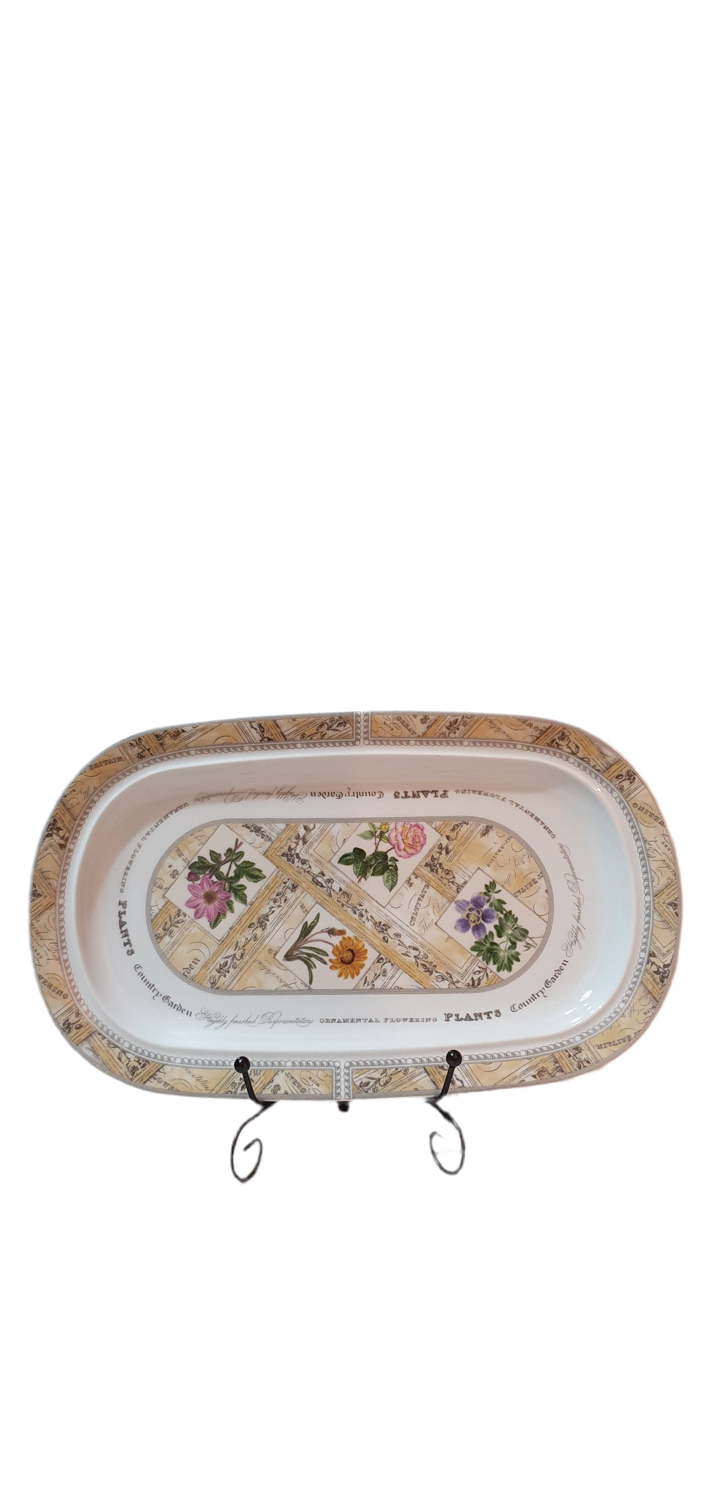 Floral Splendor: Royal Worcester 'Country Garden' Oval Plate