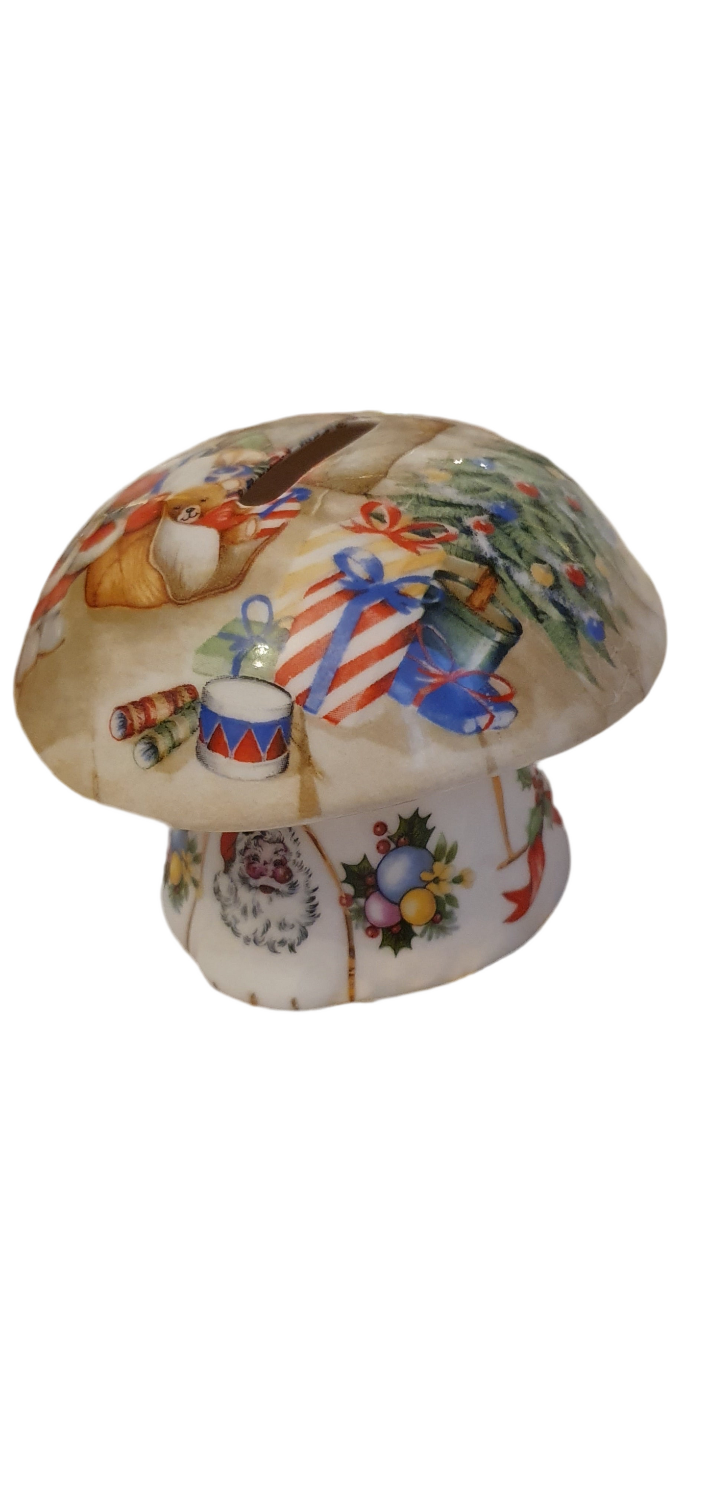 Porcelain Christmas mushroom - money box