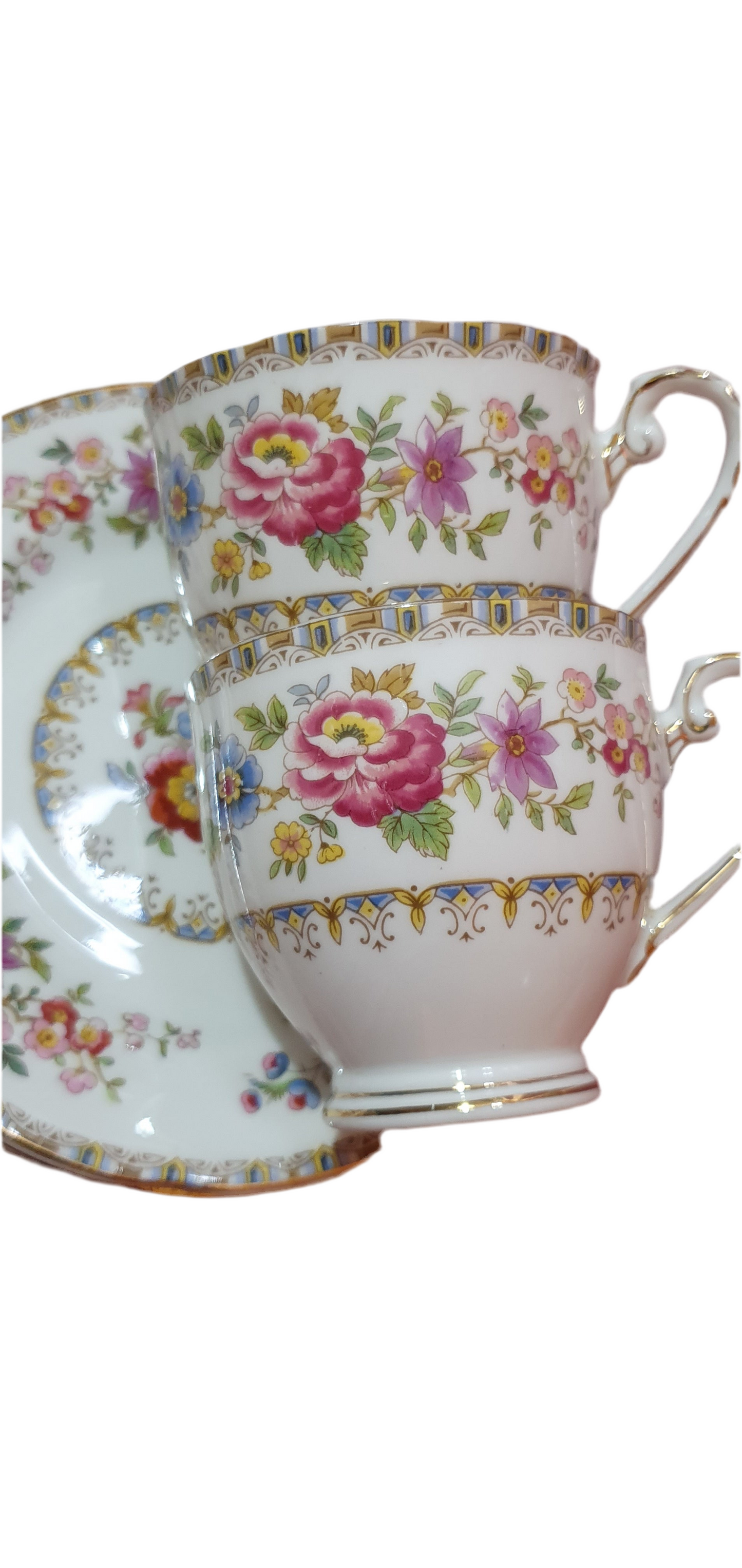 4 piece triple set Grafton Malvern cups and plates